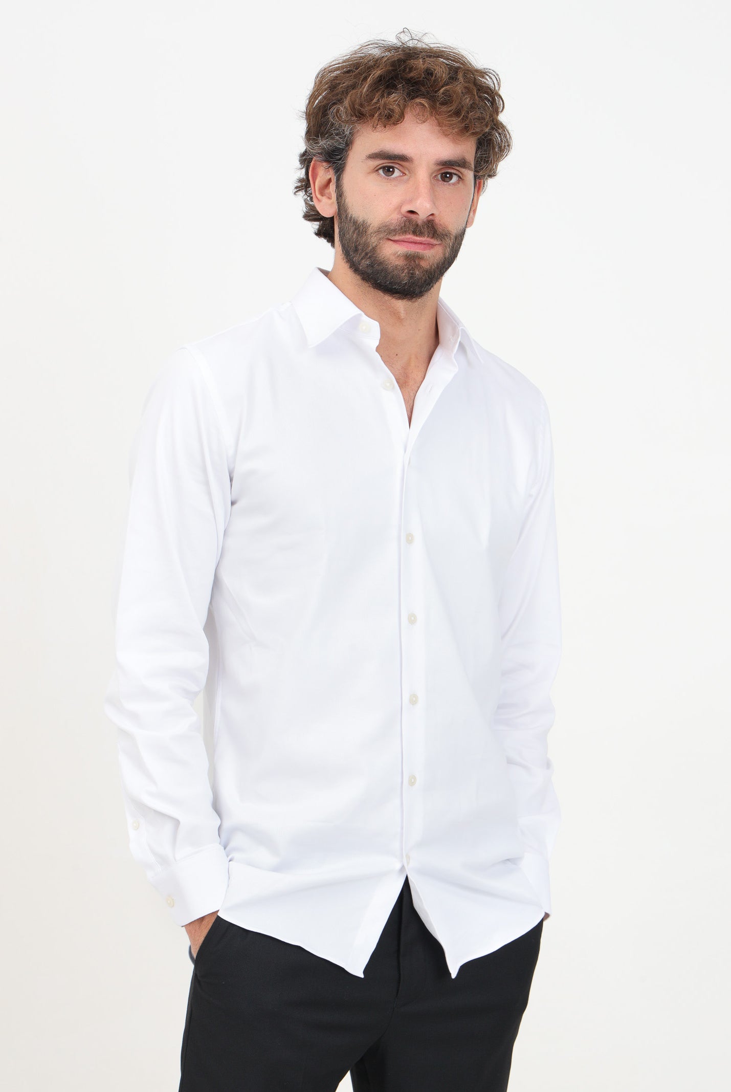 SELECTED HOMME Camicia a manica lunga bianca da uomo 16092939 BRWI SELECTED HOMME
