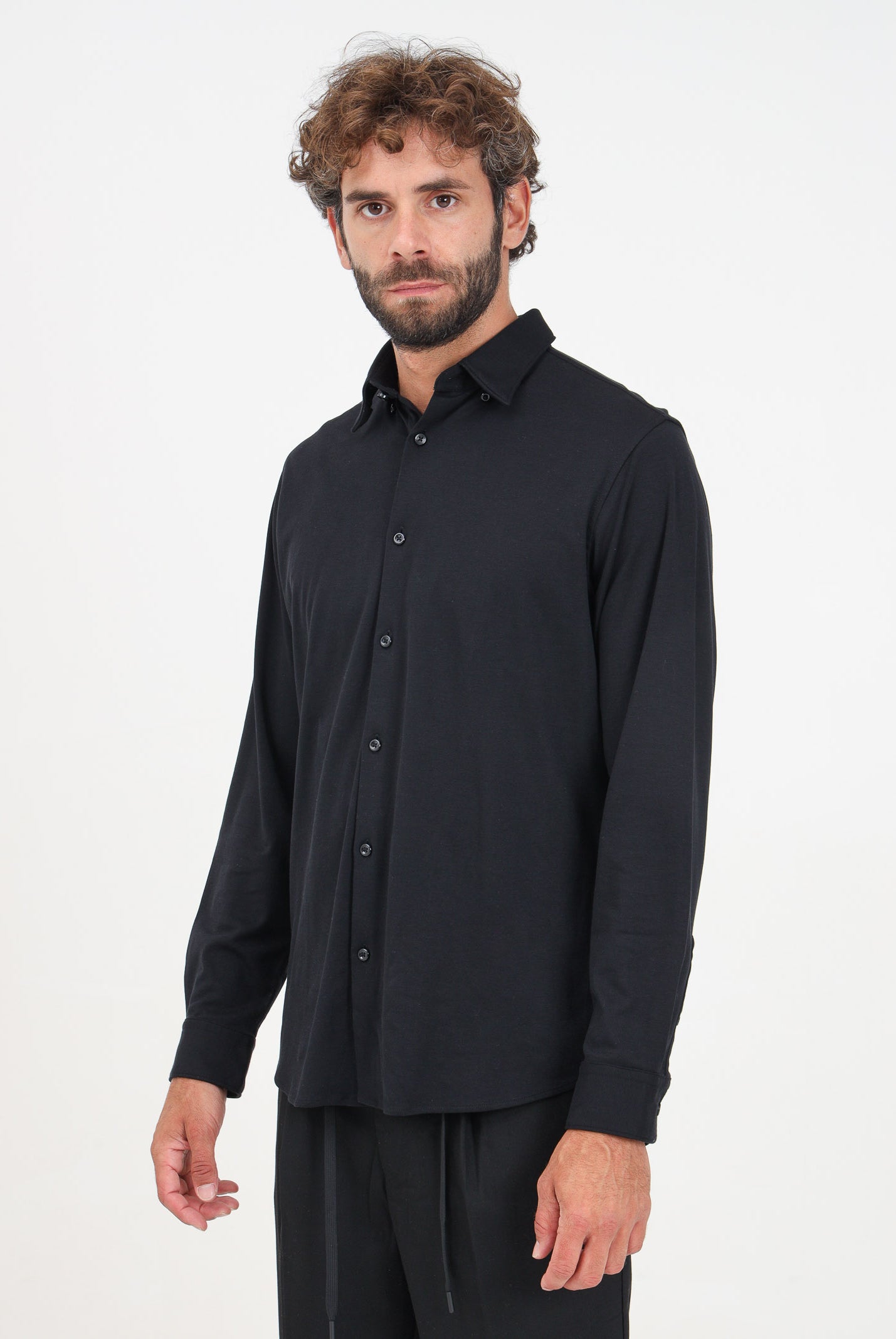 SELECTED HOMME Camicia a manica lunga nera da uomo 16094593 Black SELECTED HOMME