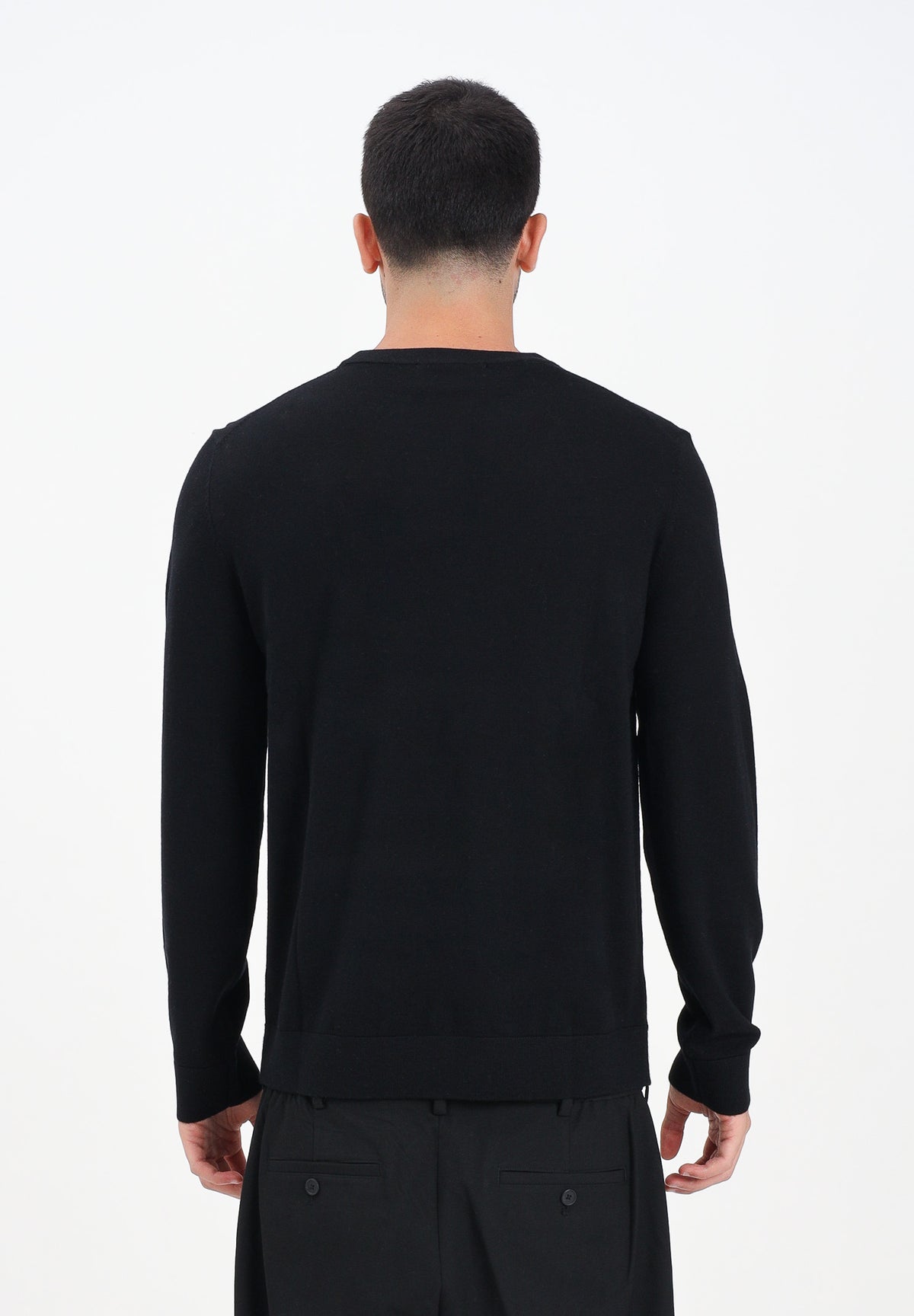 SELECTED HOMME Maglioncino girocollo nero da uomo 16094647 Black SELECTED HOMME