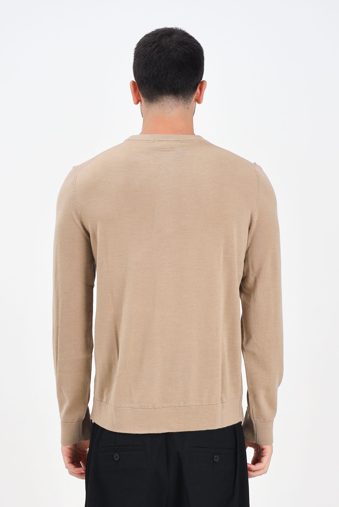 SELECTED HOMME Maglioncino girocollo beige da uomo 16094647 Kelp SELECTED HOMME
