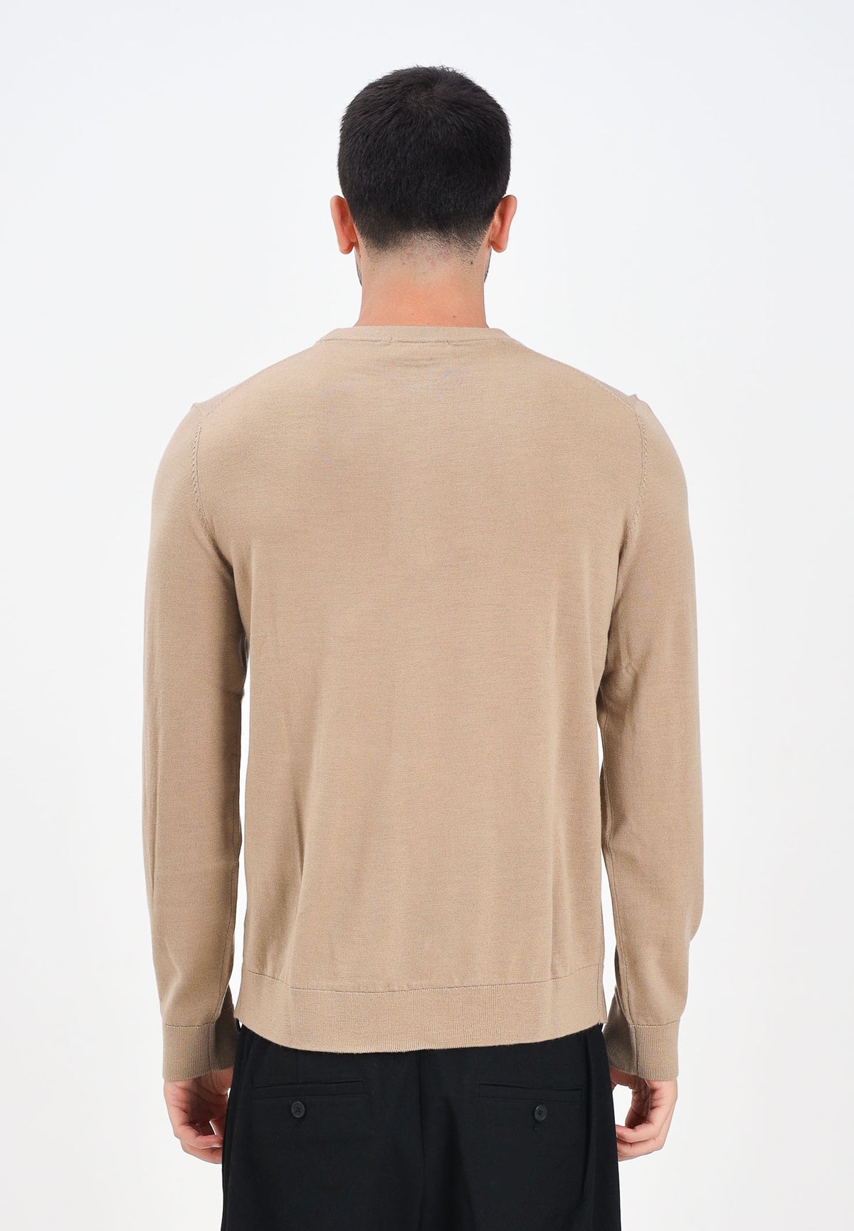 SELECTED HOMME Maglioncino girocollo beige da uomo 16094647 Kelp SELECTED HOMME