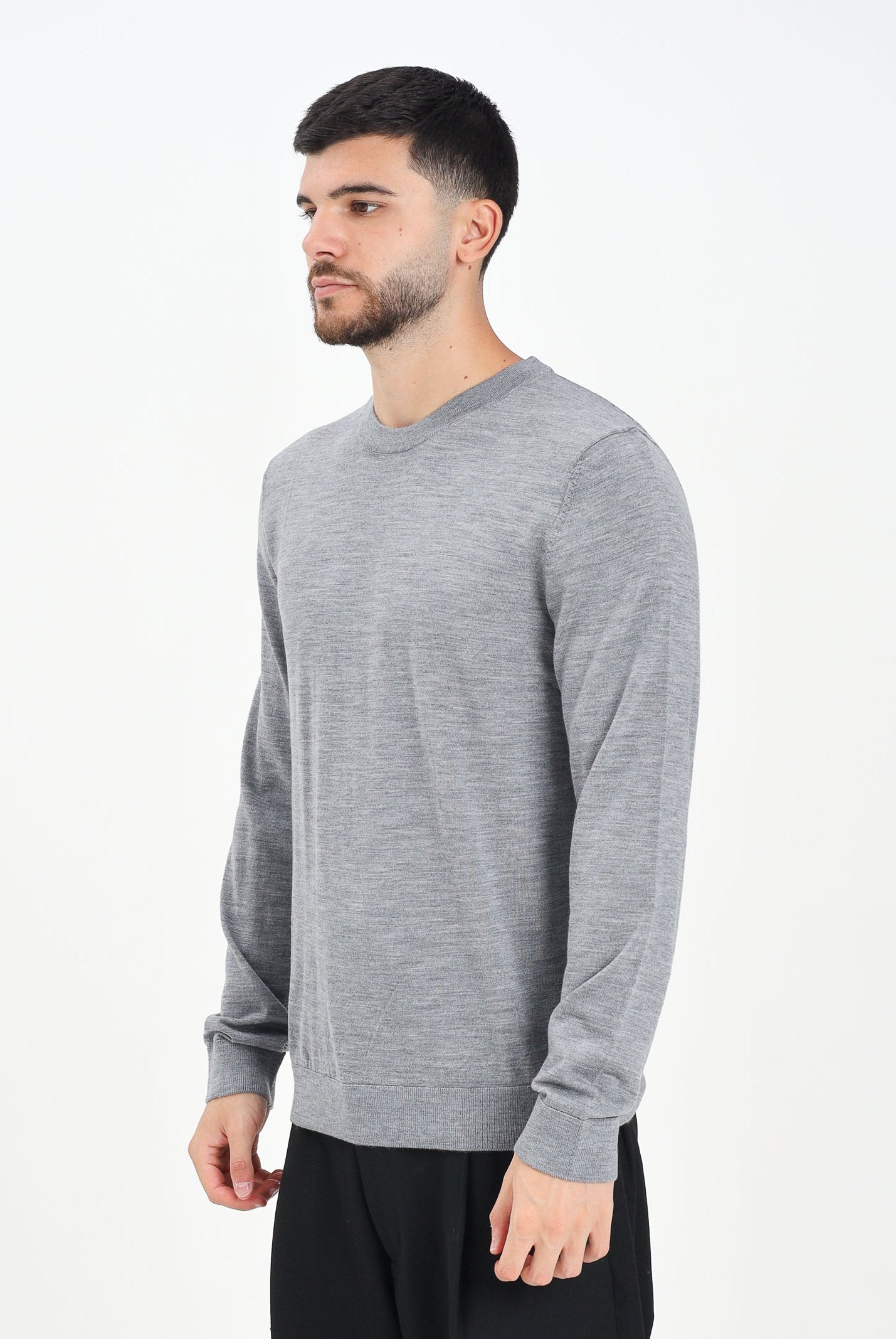SELECTED HOMME Maglioncino girocollo grigio da uomo 16094647 MediumGreyMel SELECTED HOMME