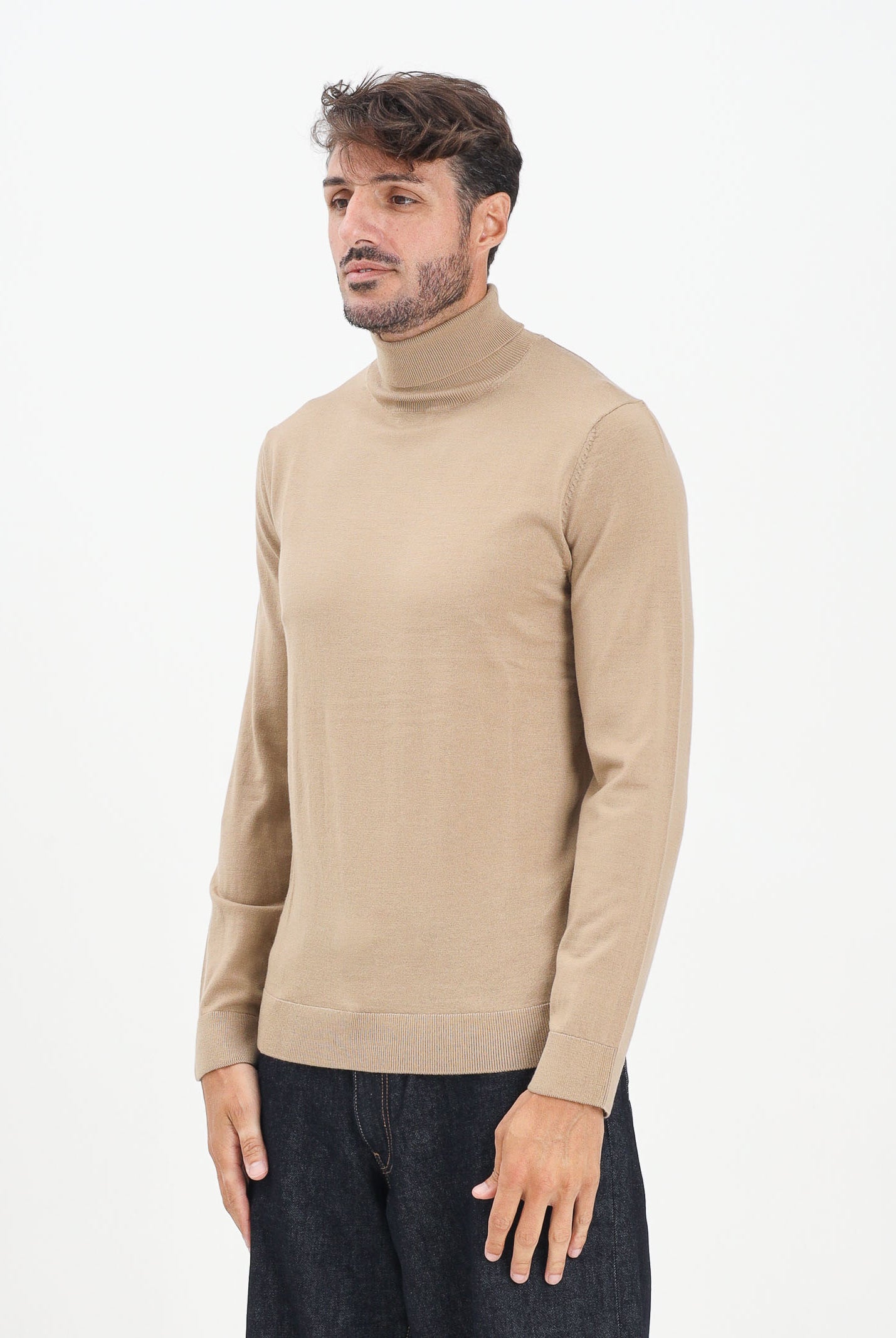 SELECTED HOMME Maglione a collo alto beige da uomo 16094653 Kelp SELECTED HOMME