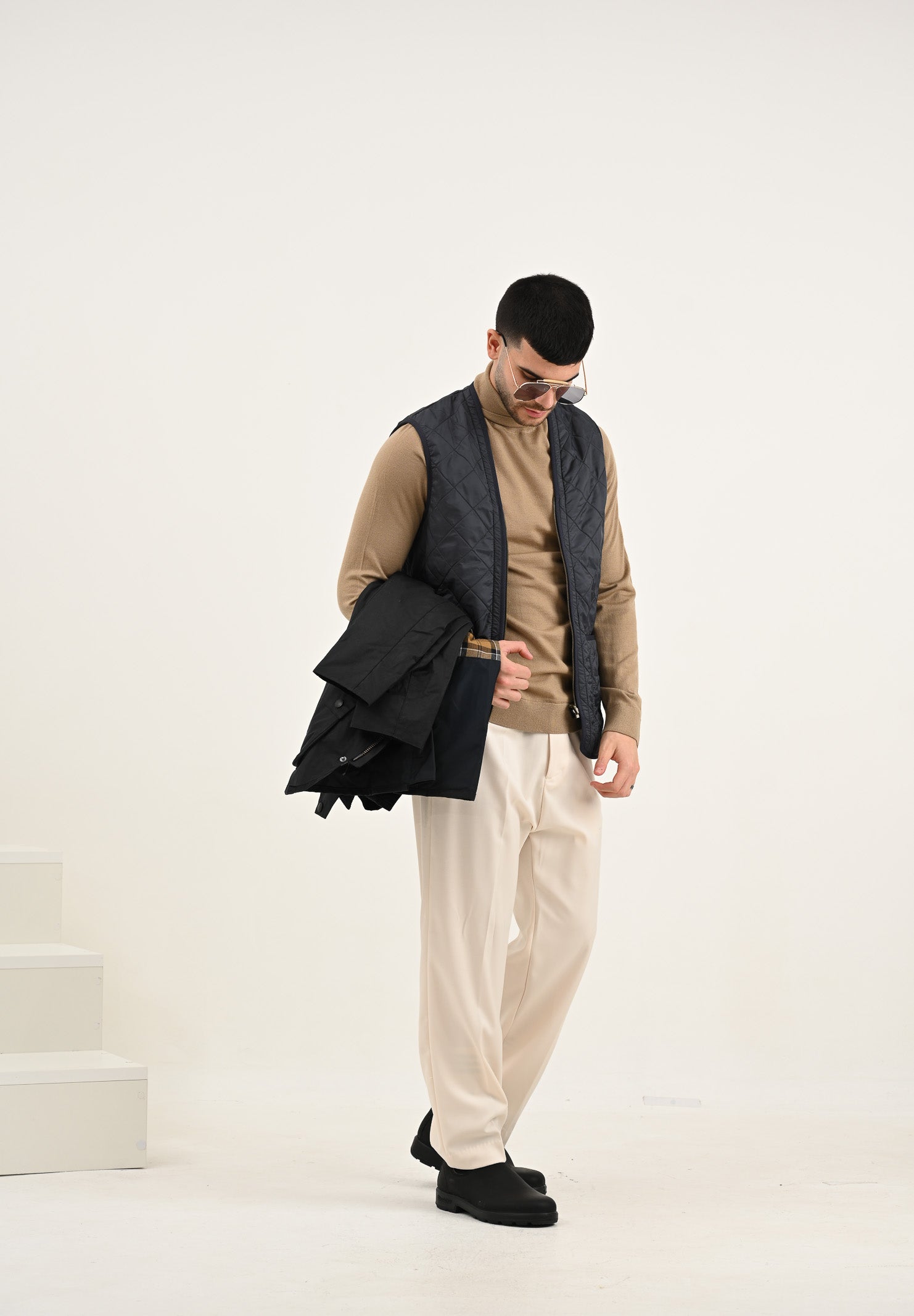 SELECTED HOMME Maglione a collo alto beige da uomo 16094653 Kelp SELECTED HOMME