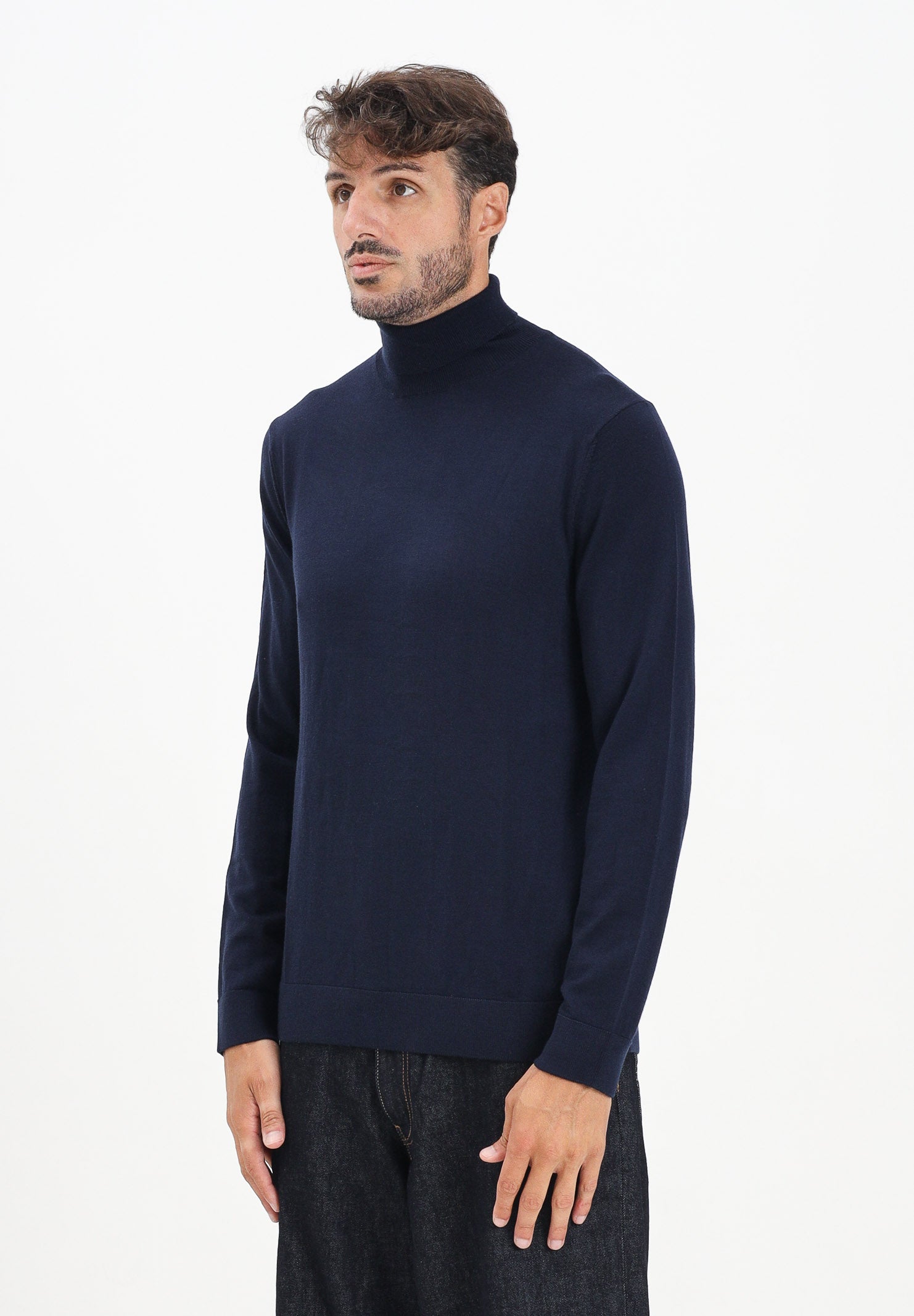 SELECTED HOMME Maglione a collo alto blu da uomo 16094653 NavyBlazer SELECTED HOMME
