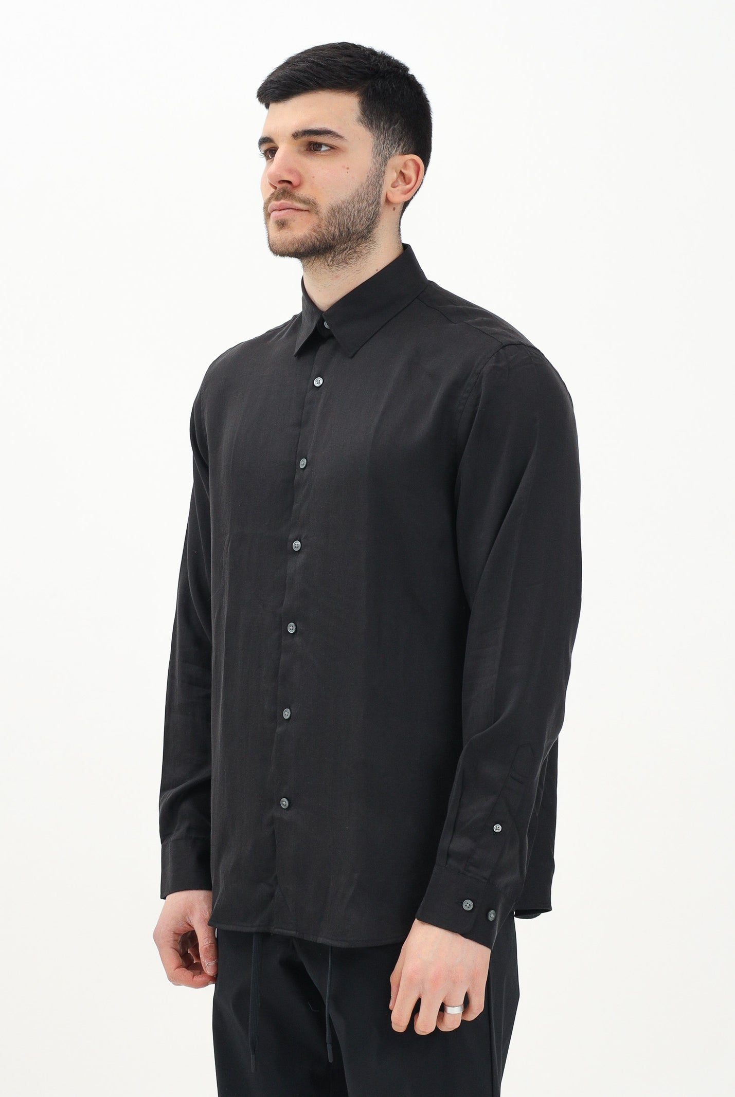 SELECTED HOMME Camicia a manica lunga nera da uomo 16095736 Black SELECTED HOMME