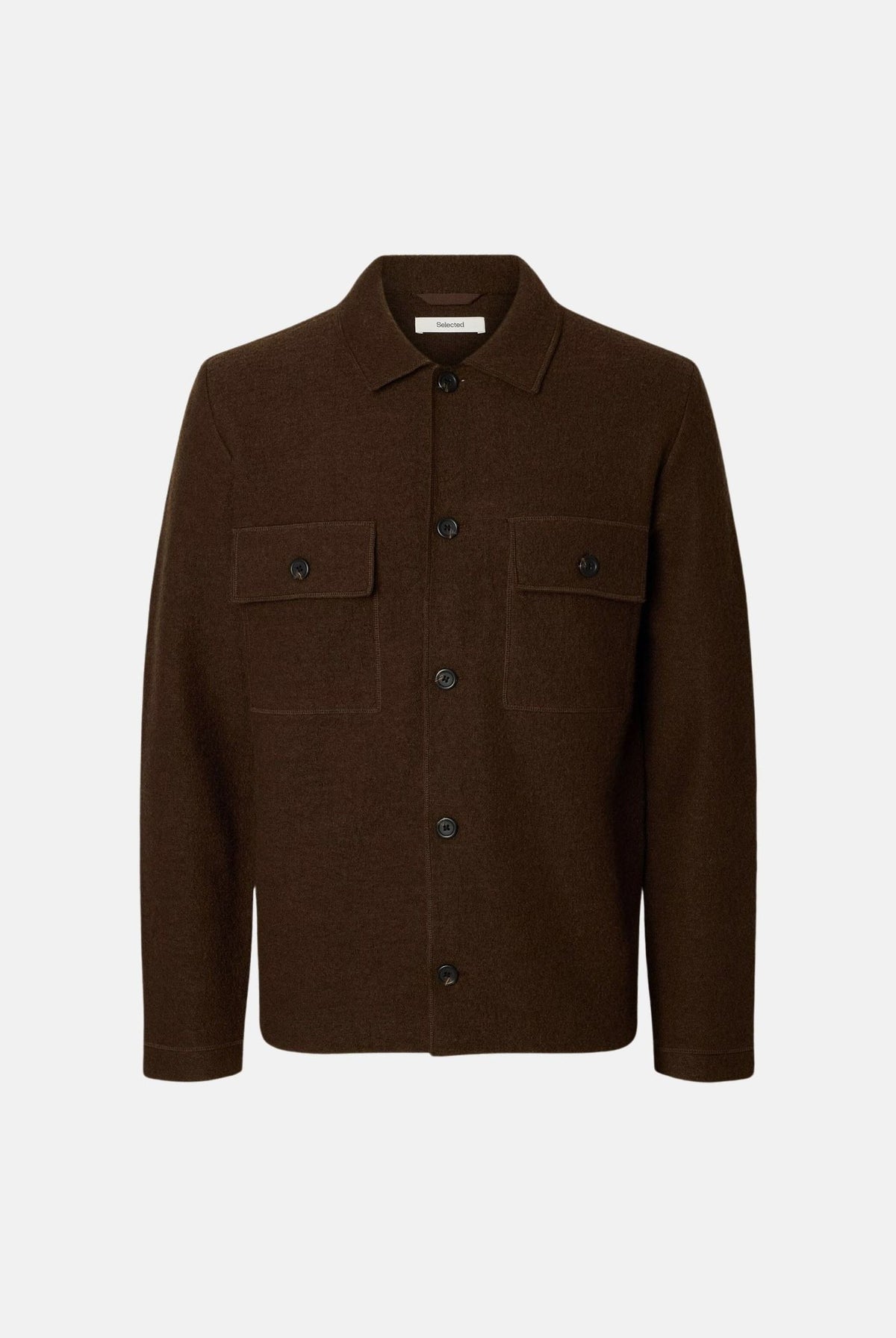 SELECTED HOMME Cardigan NEALY LS KNIT WORKWEAR demitesse marrone da uomo 16098580 DEM SELECTED HOMME