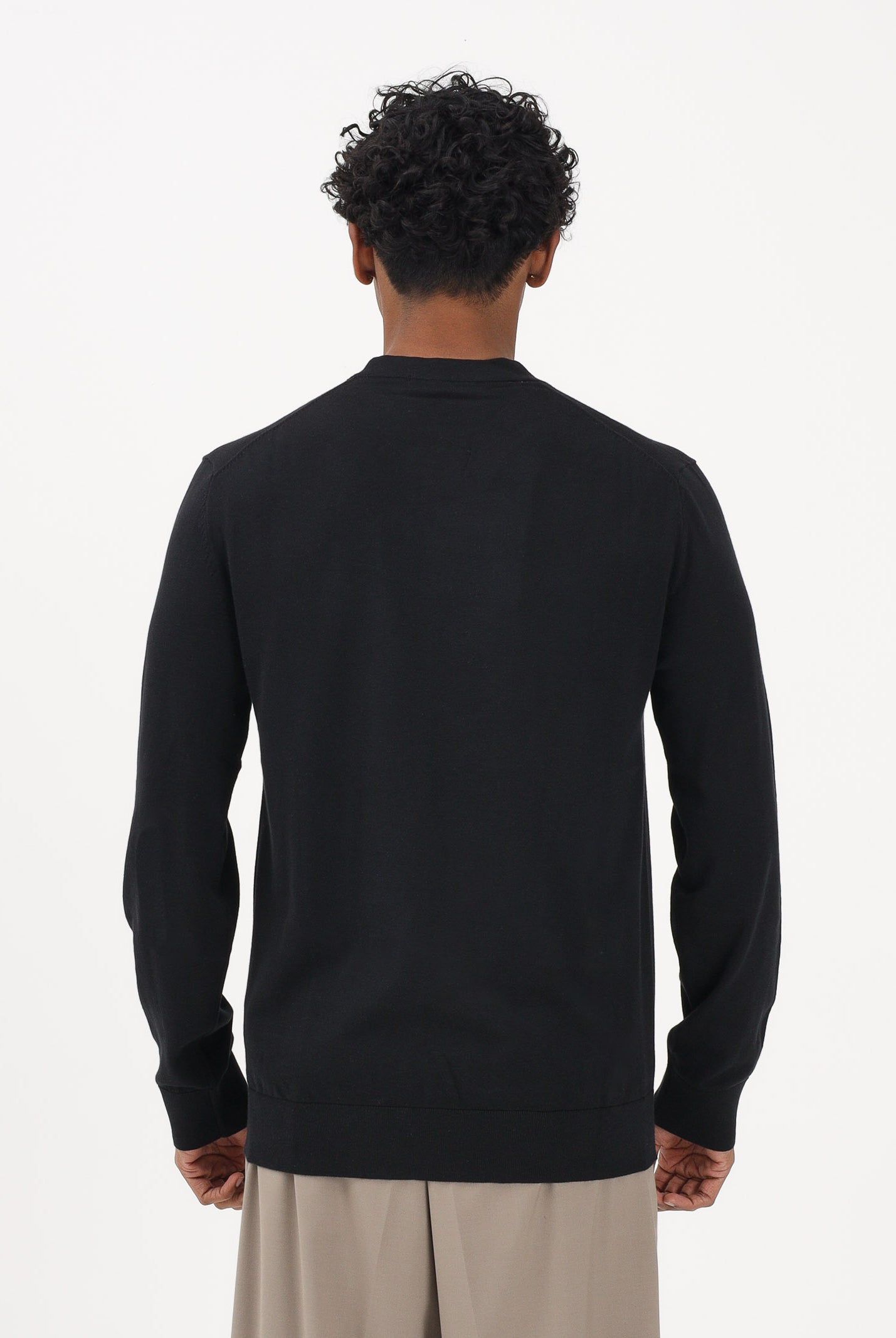 SELECTED HOMME Maglioncino girocollo nero da uomo 16099817 BL SELECTED HOMME