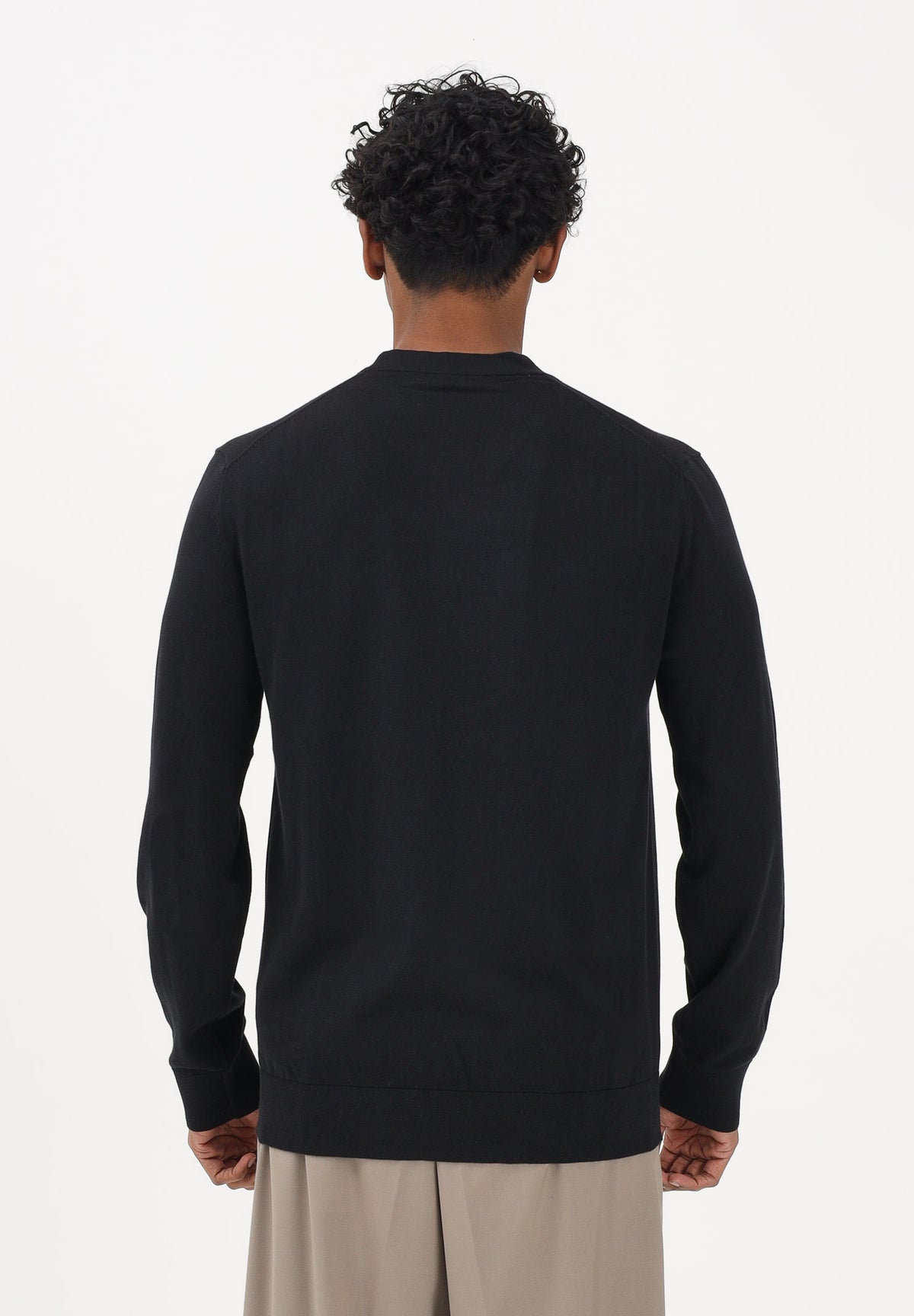 SELECTED HOMME Maglioncino girocollo nero da uomo 16099817 BL SELECTED HOMME