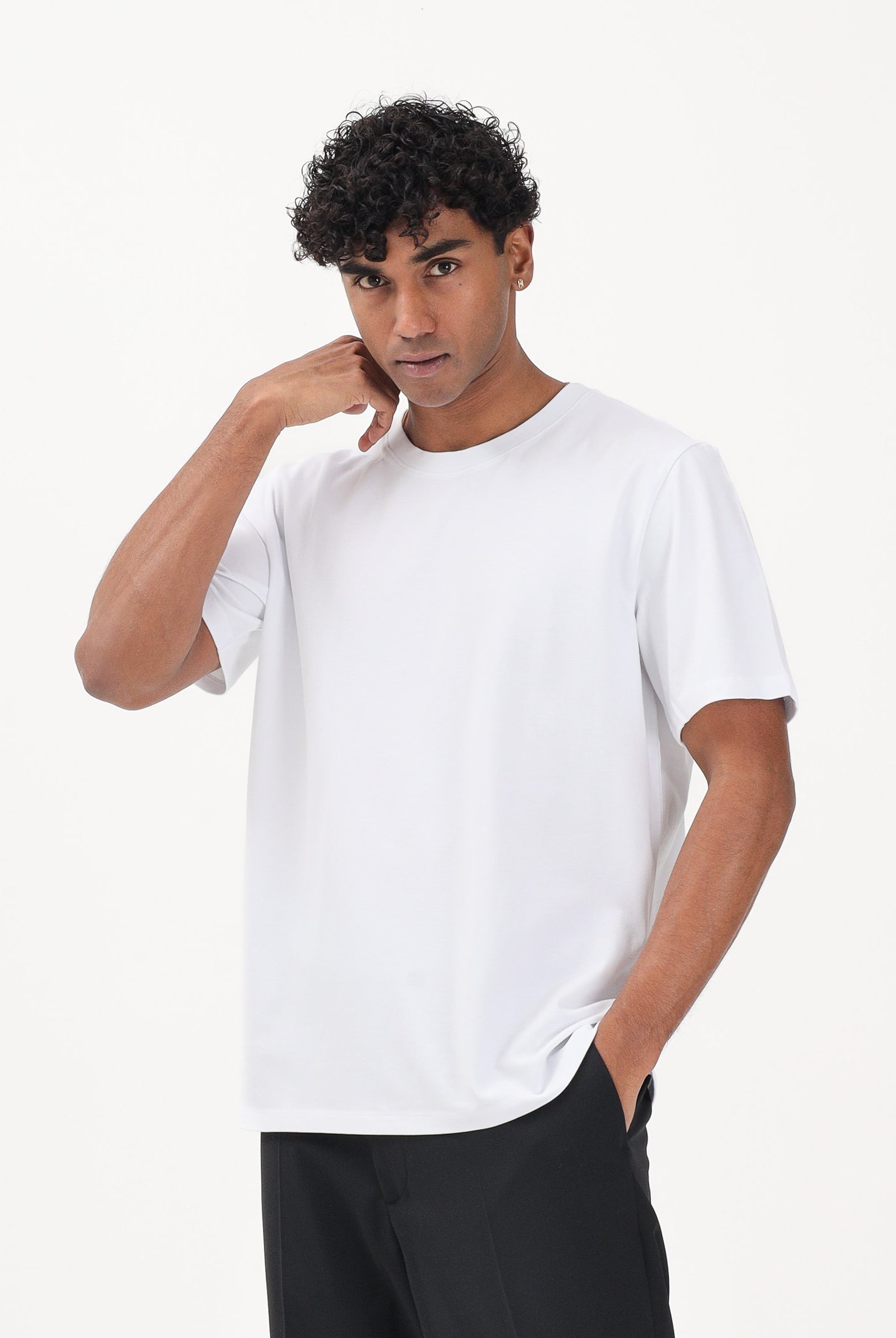 SELECTED HOMME T-shirt a manica corta bianca da uomo 16100145 BRWI SELECTED HOMME
