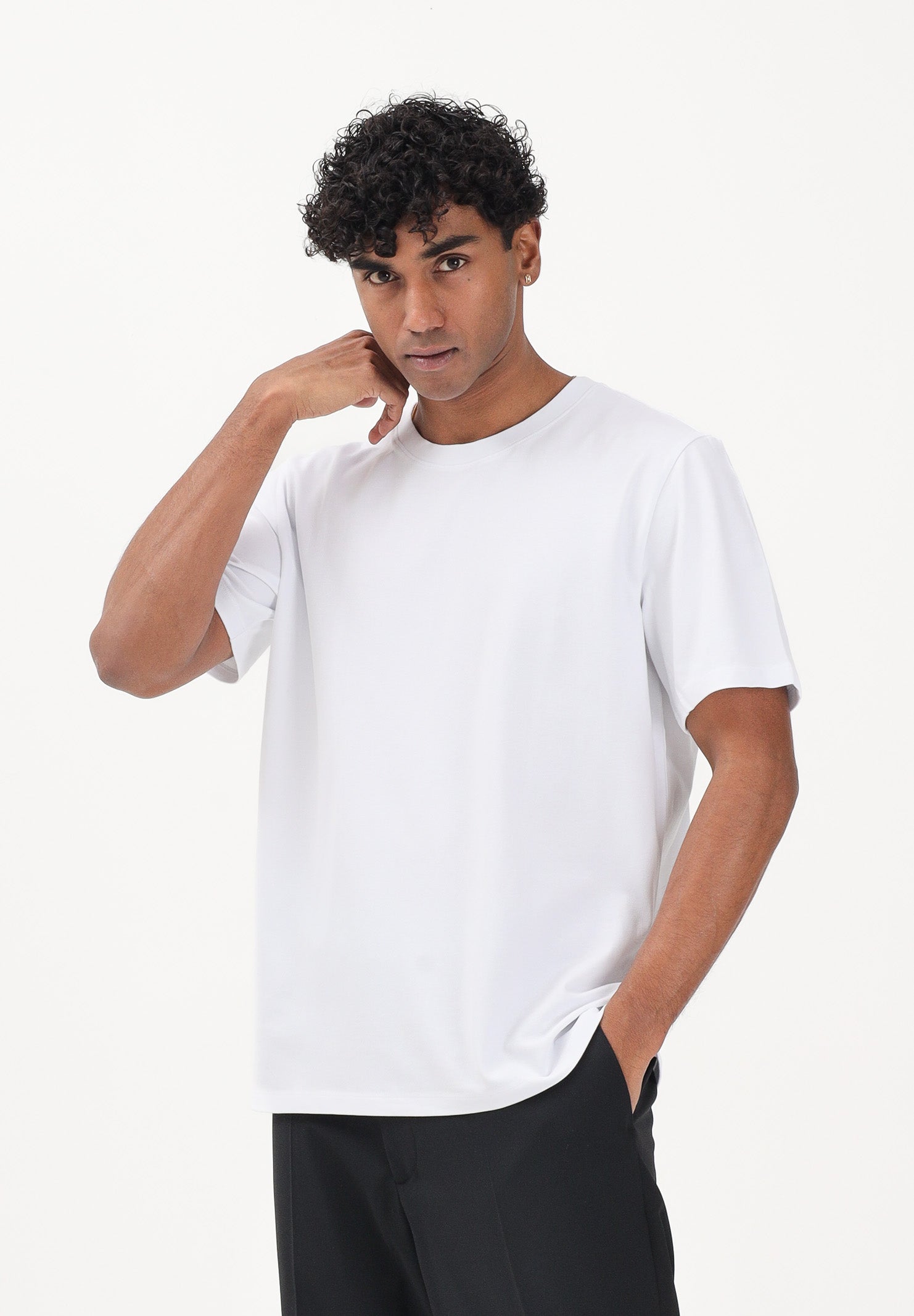 SELECTED HOMME T-shirt a manica corta bianca da uomo 16100145 BRWI SELECTED HOMME