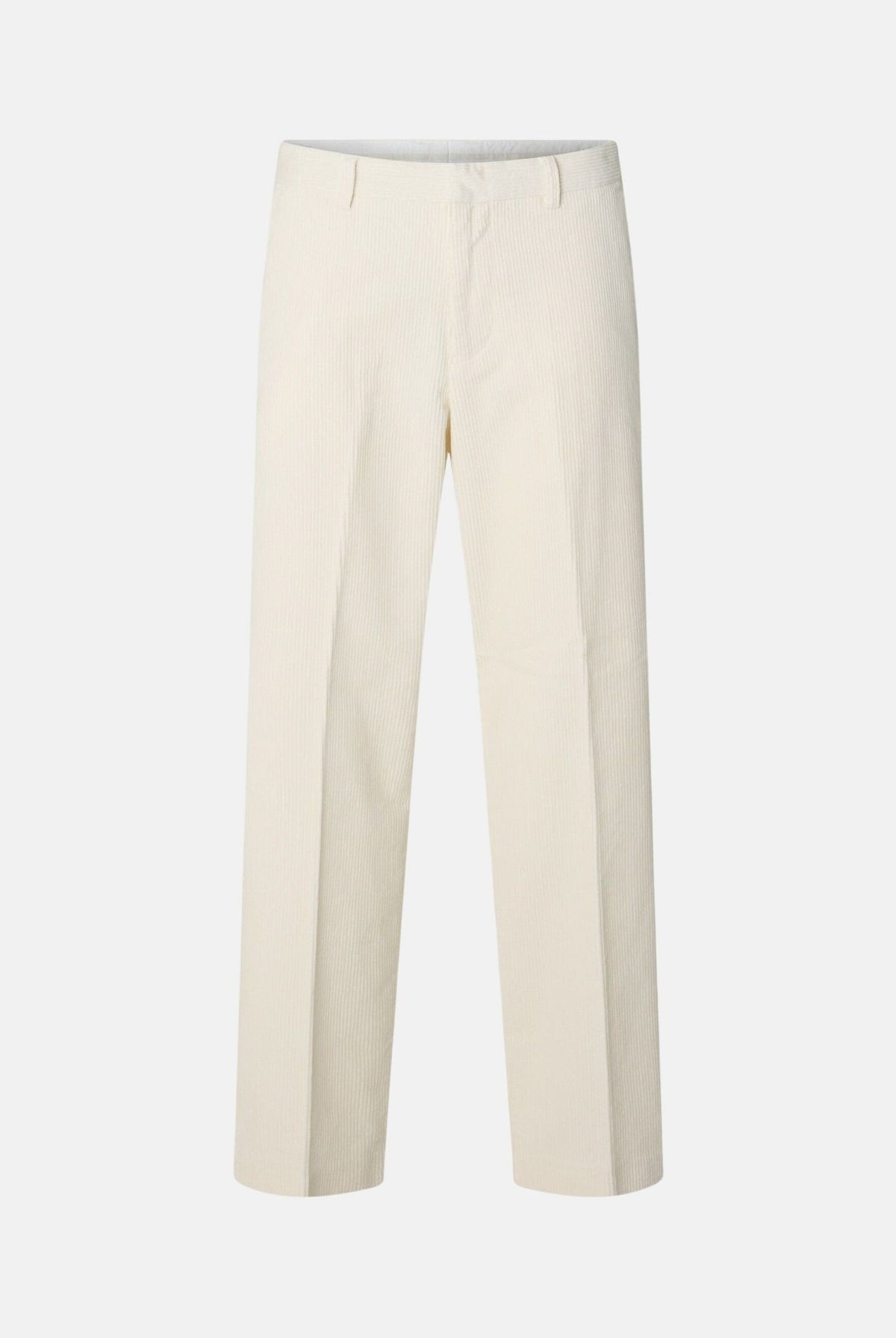 SELECTED HOMME Pantaloni egret-bianco per uomo e donna con piega centrale e tasche a filetto. 16102144 EG SELECTED HOMME