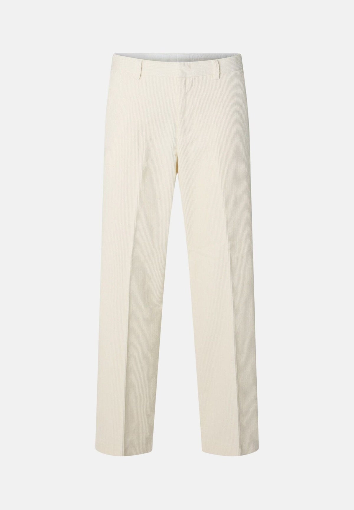 SELECTED HOMME Pantaloni egret-bianco per uomo con piega centrale e tasche a filetto. 16102144 EG SELECTED HOMME