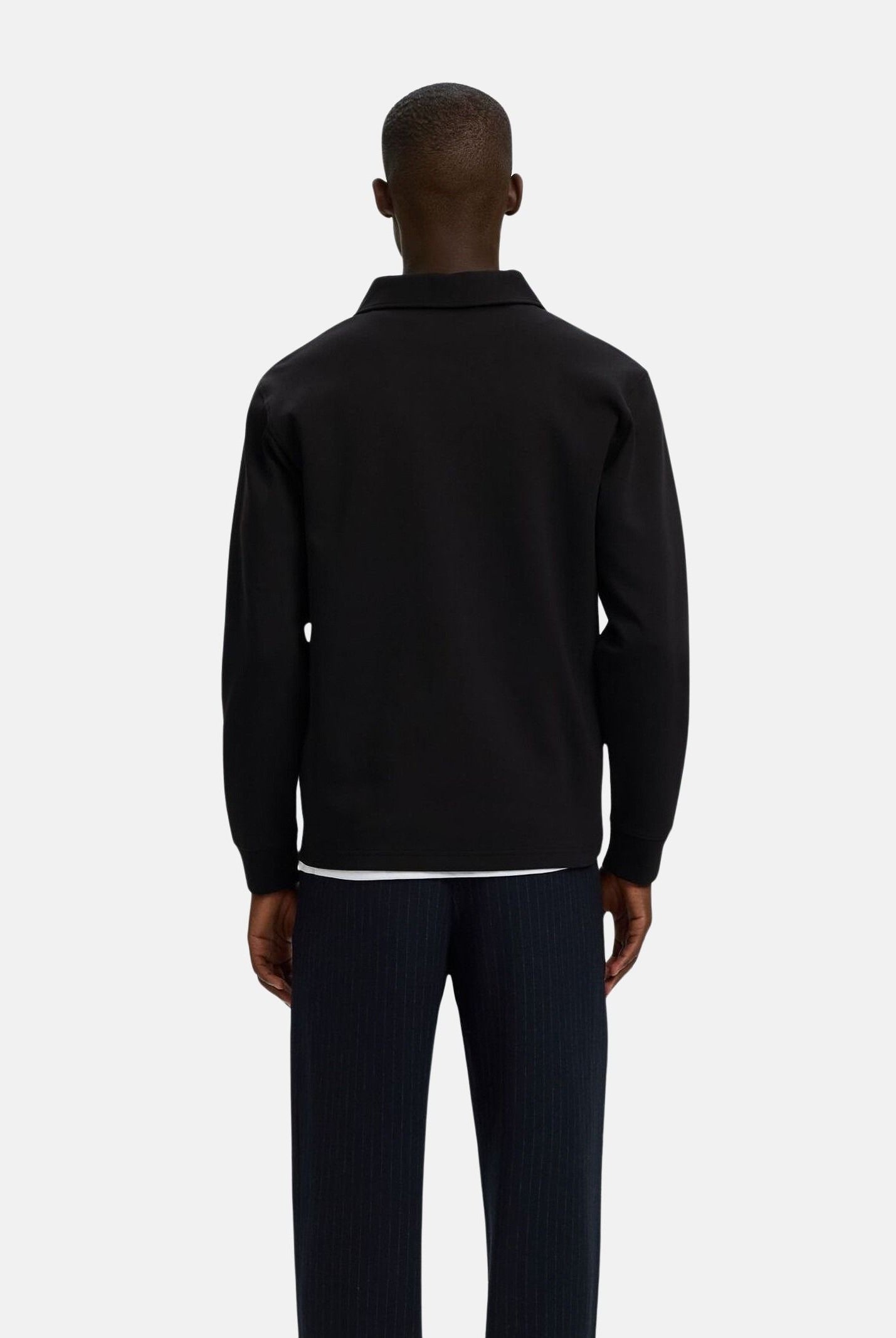 SELECTED HOMME Felpa SLMTOM SOFT nero da uomo con chiusura full zip. 16102153 BL SELECTED HOMME