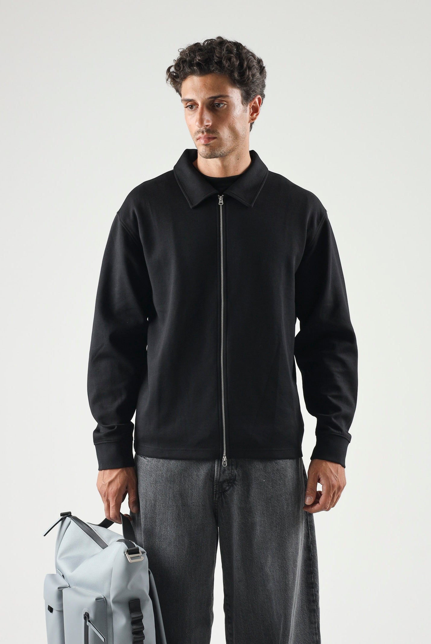 SELECTED HOMME Felpa SLMTOM SOFT nero da uomo con chiusura full zip. 16102153 BL SELECTED HOMME