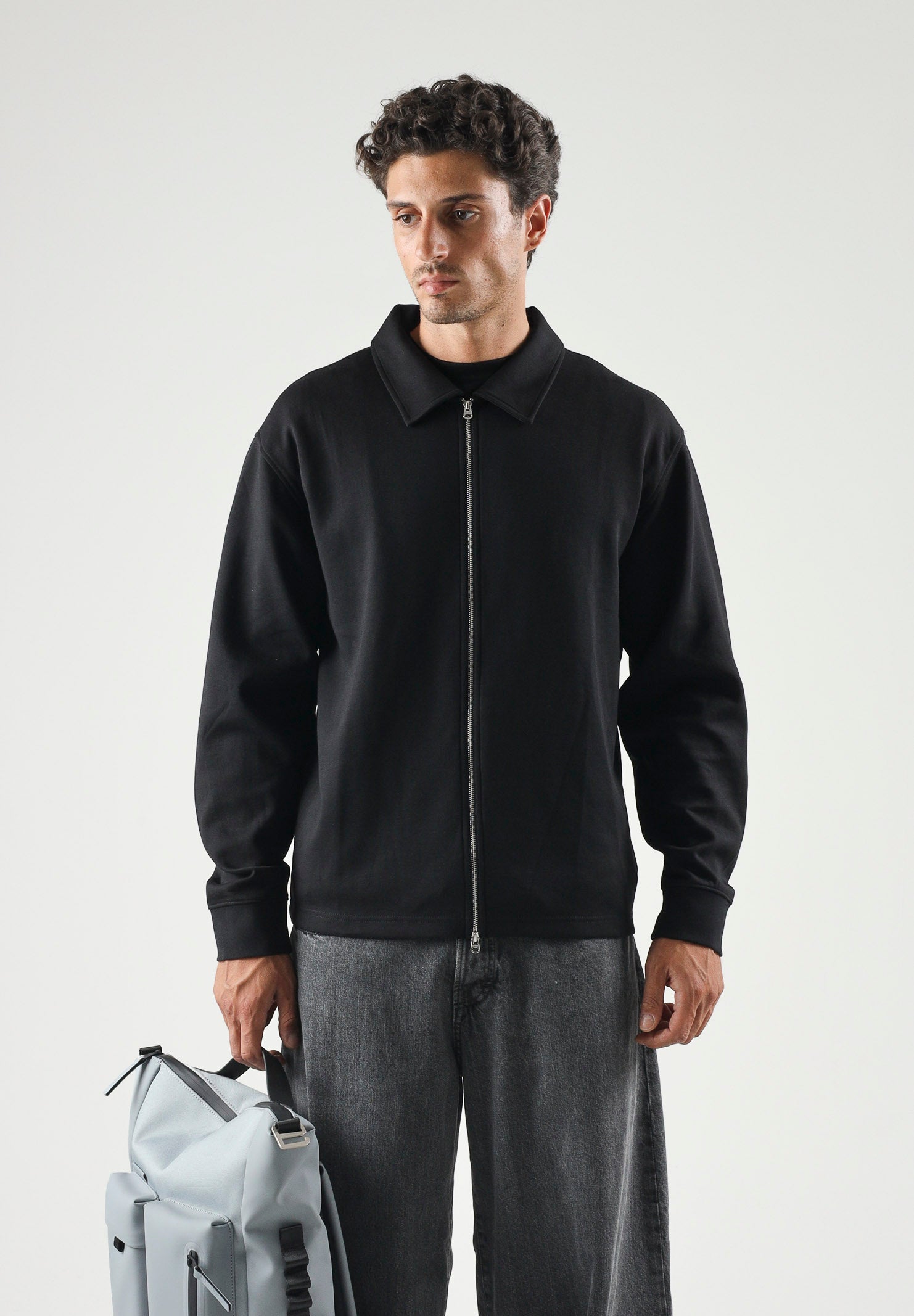 SELECTED HOMME Felpa SLMTOM SOFT nero da uomo con chiusura full zip. 16102153 BL SELECTED HOMME