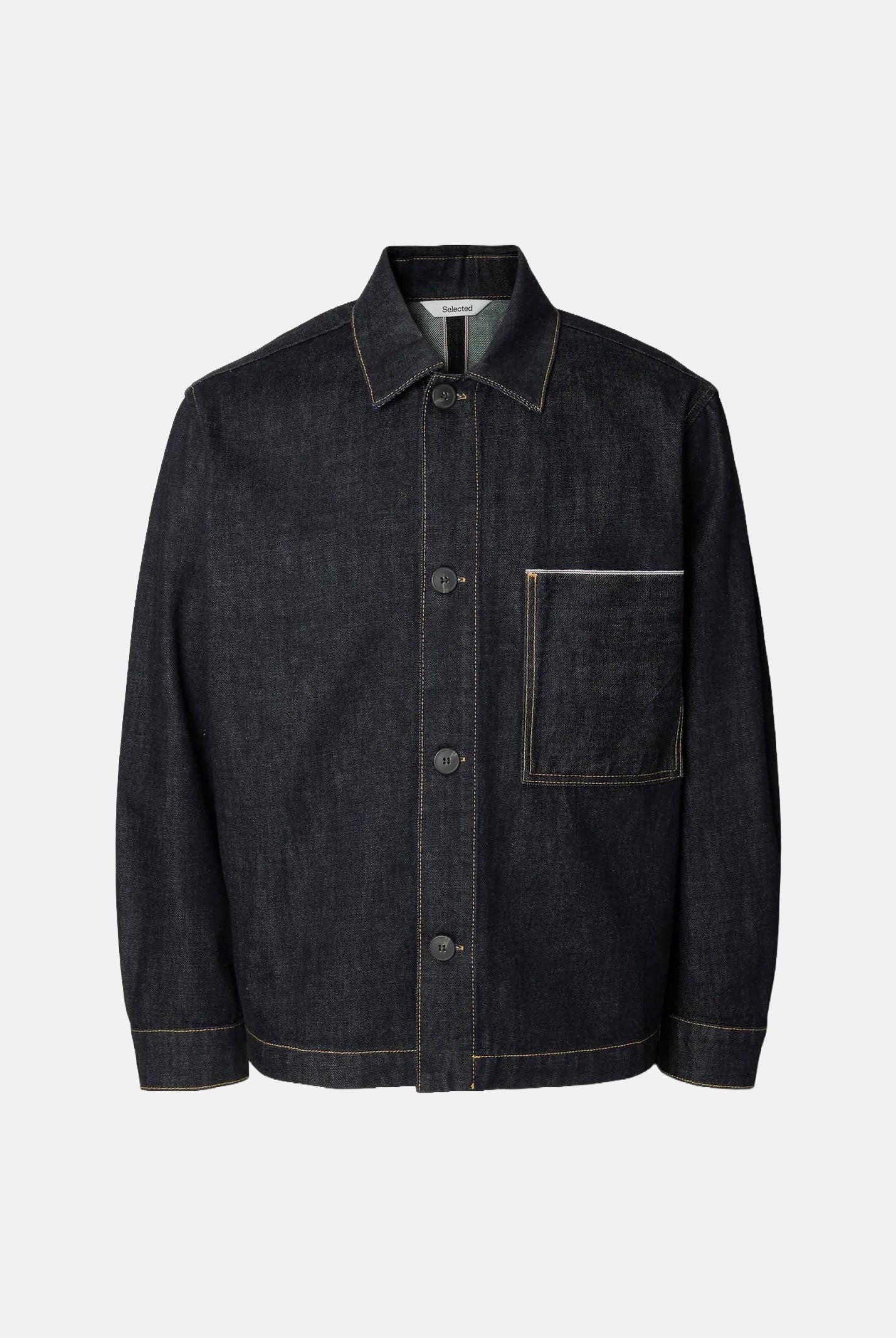 SELECTED HOMME Camicia di jeans SLHMATT Dark Blue Denim blu da uomo 16102166 DABL SELECTED HOMME
