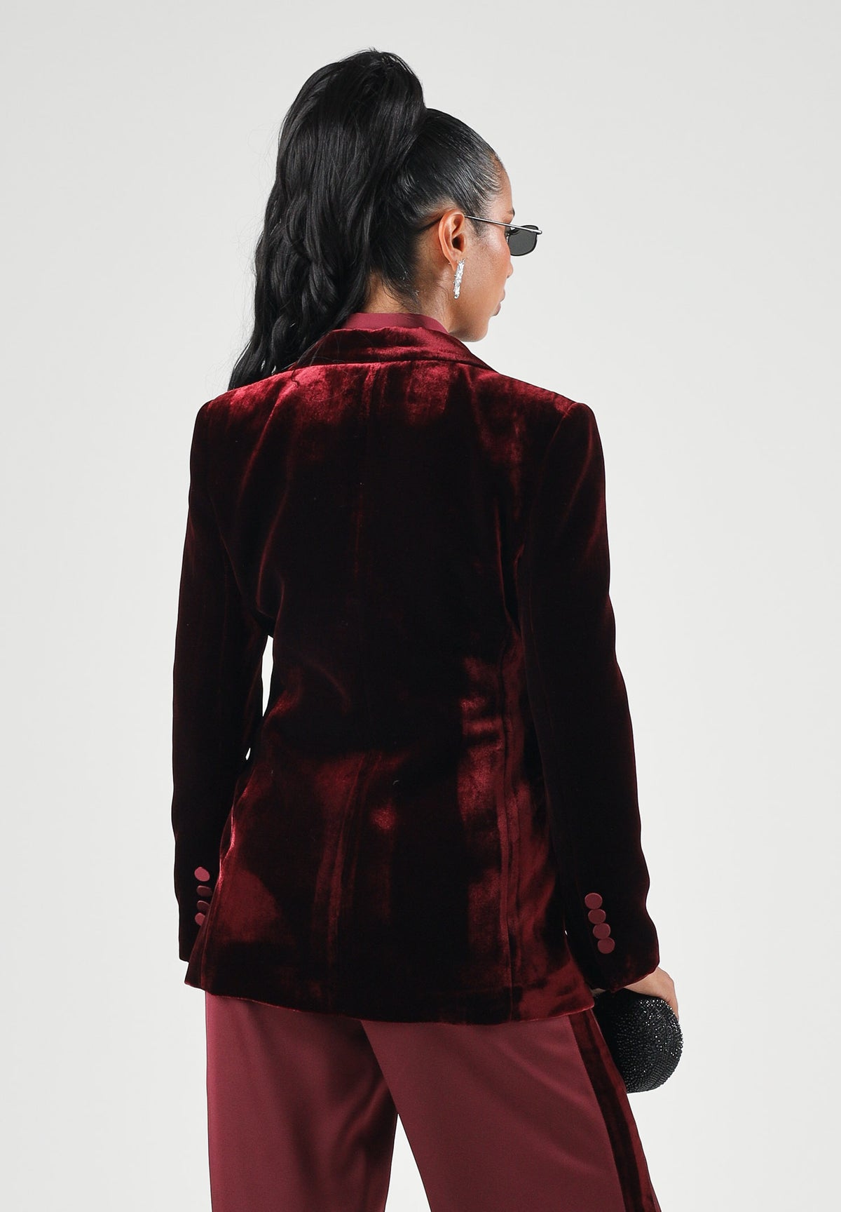 SIMONA CORSELLINI Giacca blazer rossa da donna con tasche laterali A26CEGI10102 V0083 SIMONA CORSELLINI