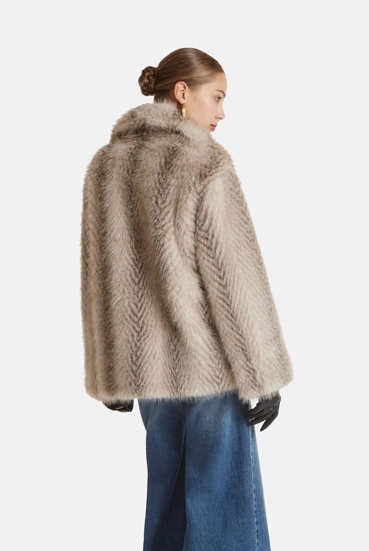 SIMONA CORSELLINI Cappotto in ecopelliccia grigio da donna <BR/> A26CPCBV0301 V0000 SIMONA CORSELLINI