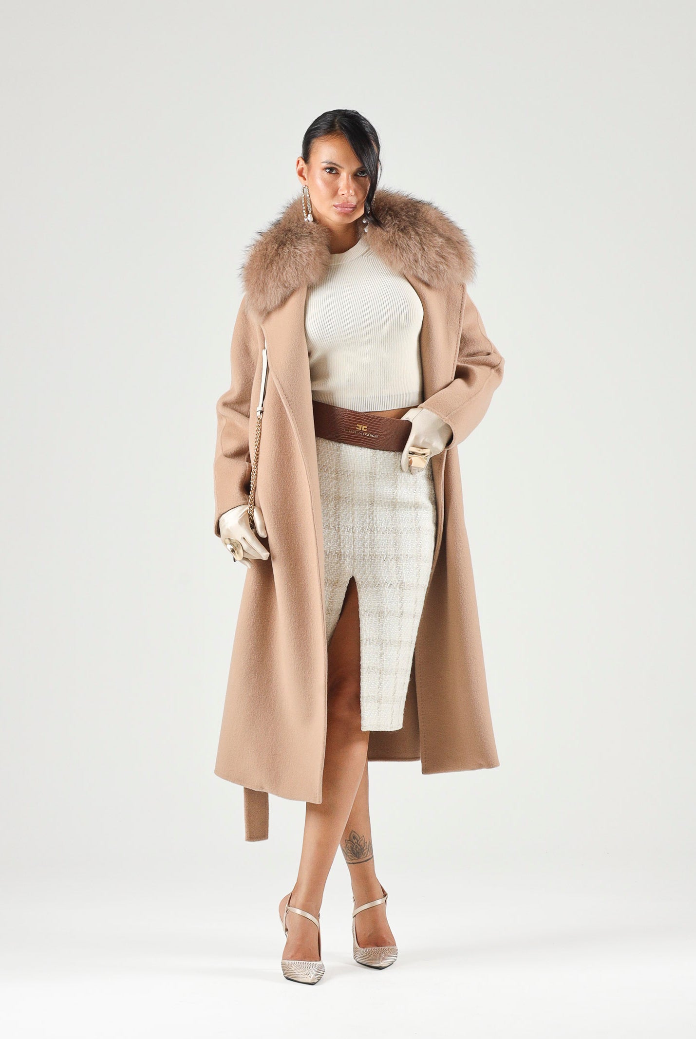 SIMONA CORSELLINI Cappotto almond-cammello da donna A26CPCPV0601 V0498 SIMONA CORSELLINI
