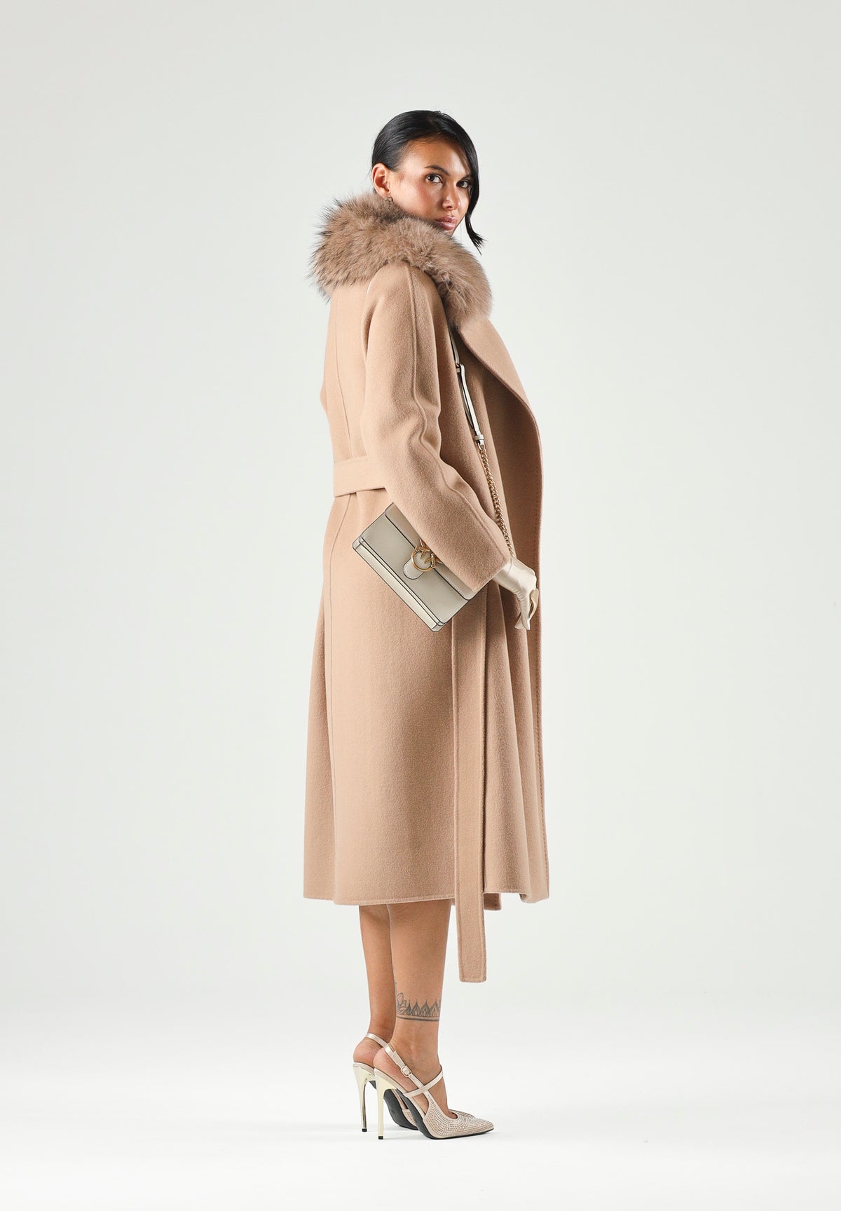 SIMONA CORSELLINI Cappotto lungo almond-cammello da donna A26CPCPV0601 V0498 SIMONA CORSELLINI