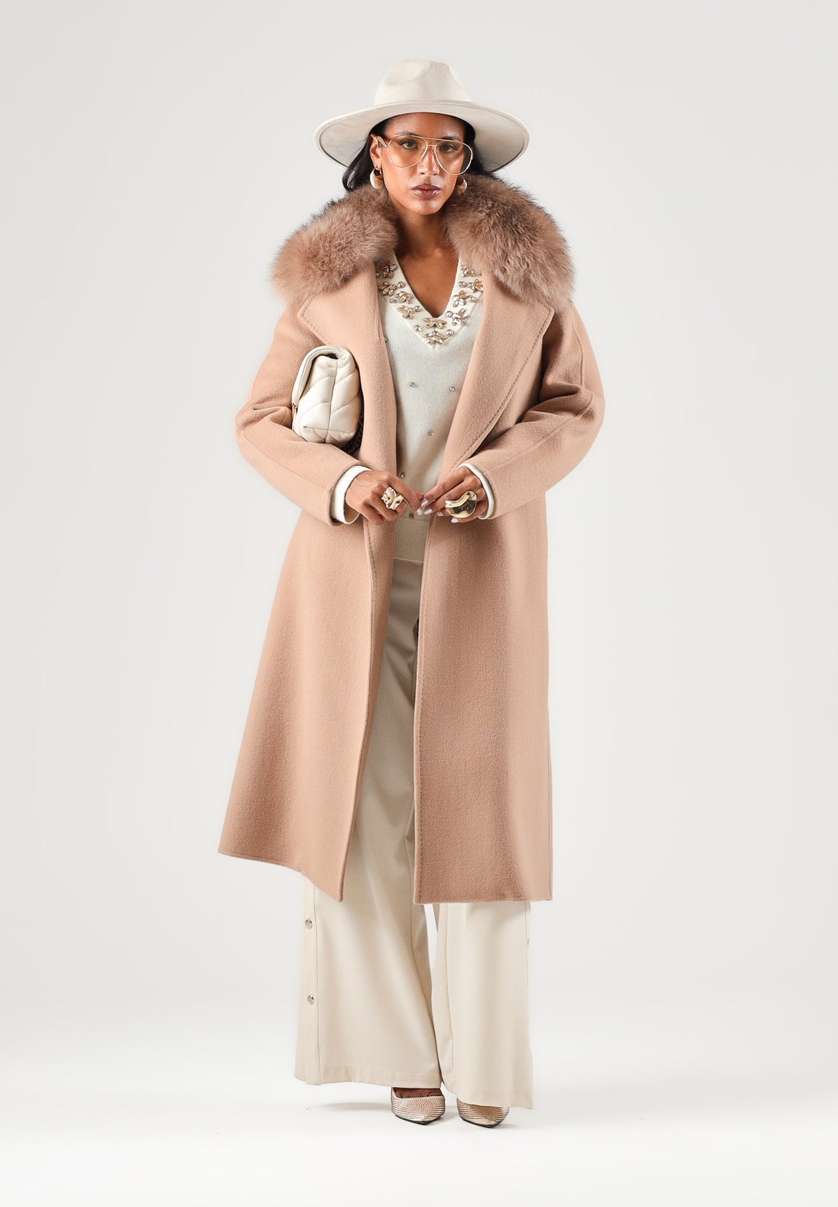 SIMONA CORSELLINI Cappotto lungo almond-cammello da donna A26CPCPV0601 V0498 SIMONA CORSELLINI