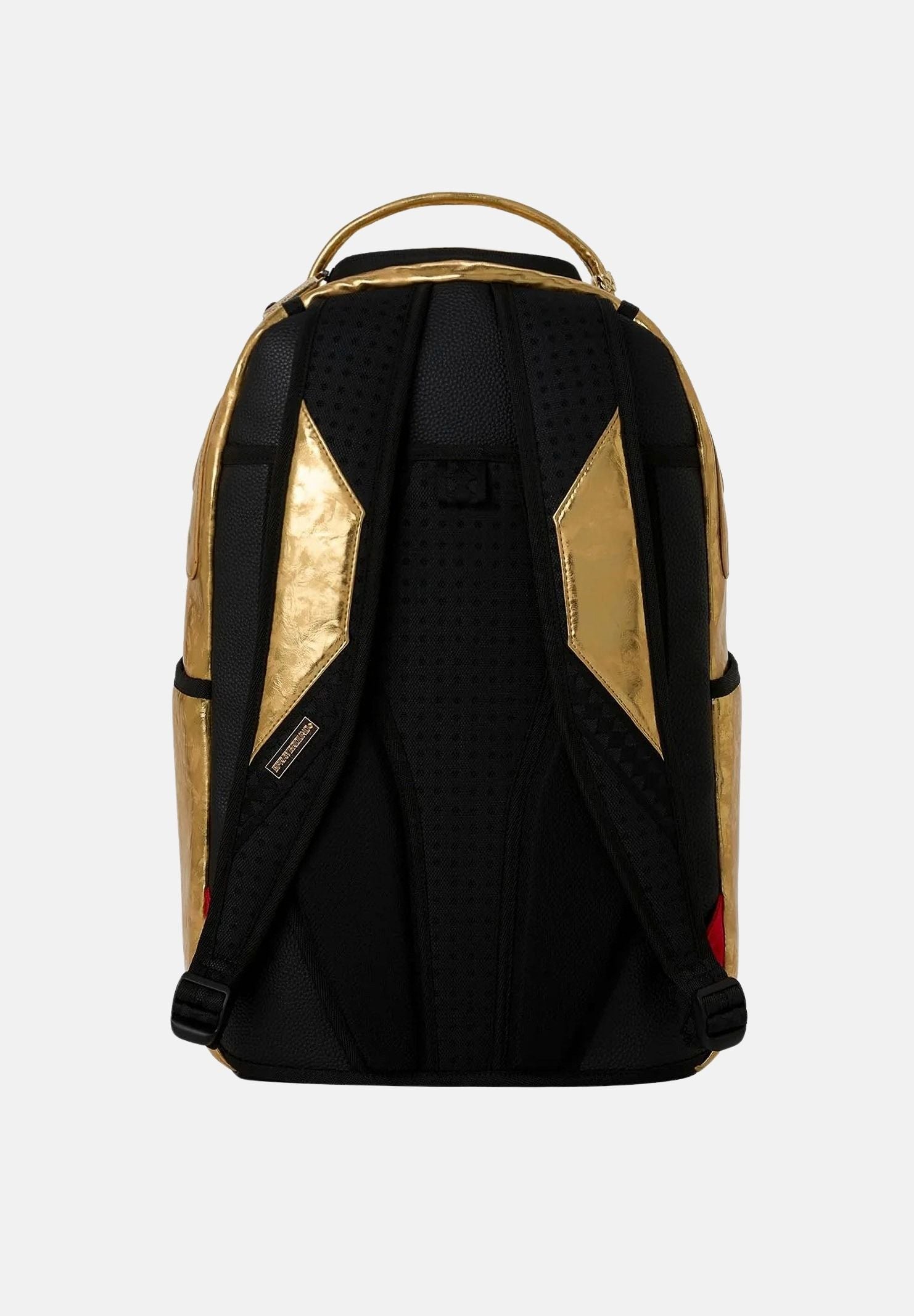 SPRAYGROUND Zaino SHARK CENTRAL golden age-oro per uomo, donna e con finitura metallizzata 910B8150NSZ . SPRAYGROUND