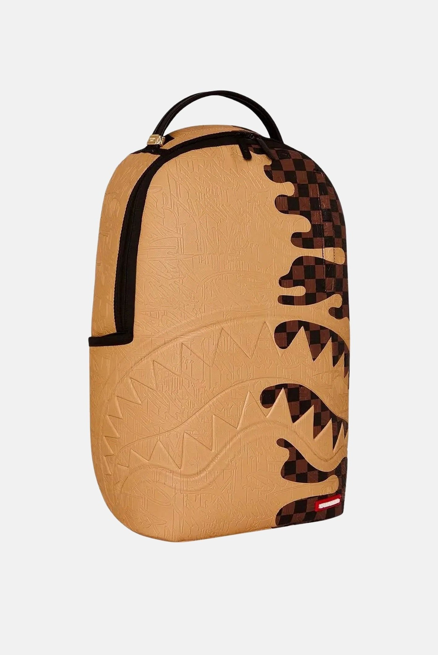 SPRAYGROUND Zaino SHARK CHECK BACKPACK beige e marrone, per uomo, donna e bambini. 910B8371NSZ . SPRAYGROUND