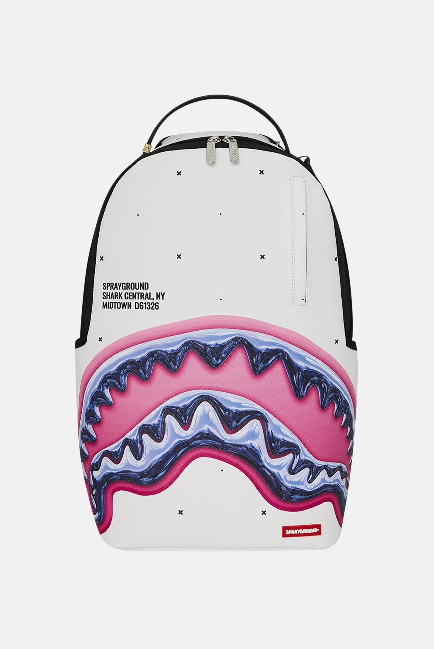 SPRAYGROUND Zaino SHARK bianco per uomo, donna e bambino con stampa grafica squalo e tasche funzionali. 910B8427NSZ . SPRAYGROUND