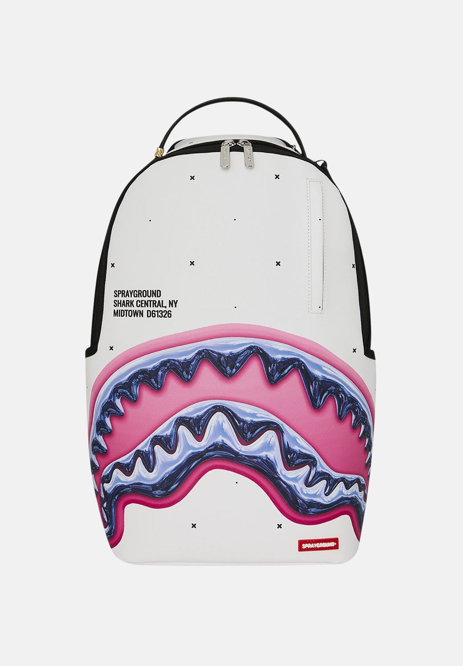 SPRAYGROUND Zaino SHARK bianco per uomo, donna e bambino con stampa grafica squalo e tasche funzionali. 910B8427NSZ . SPRAYGROUND