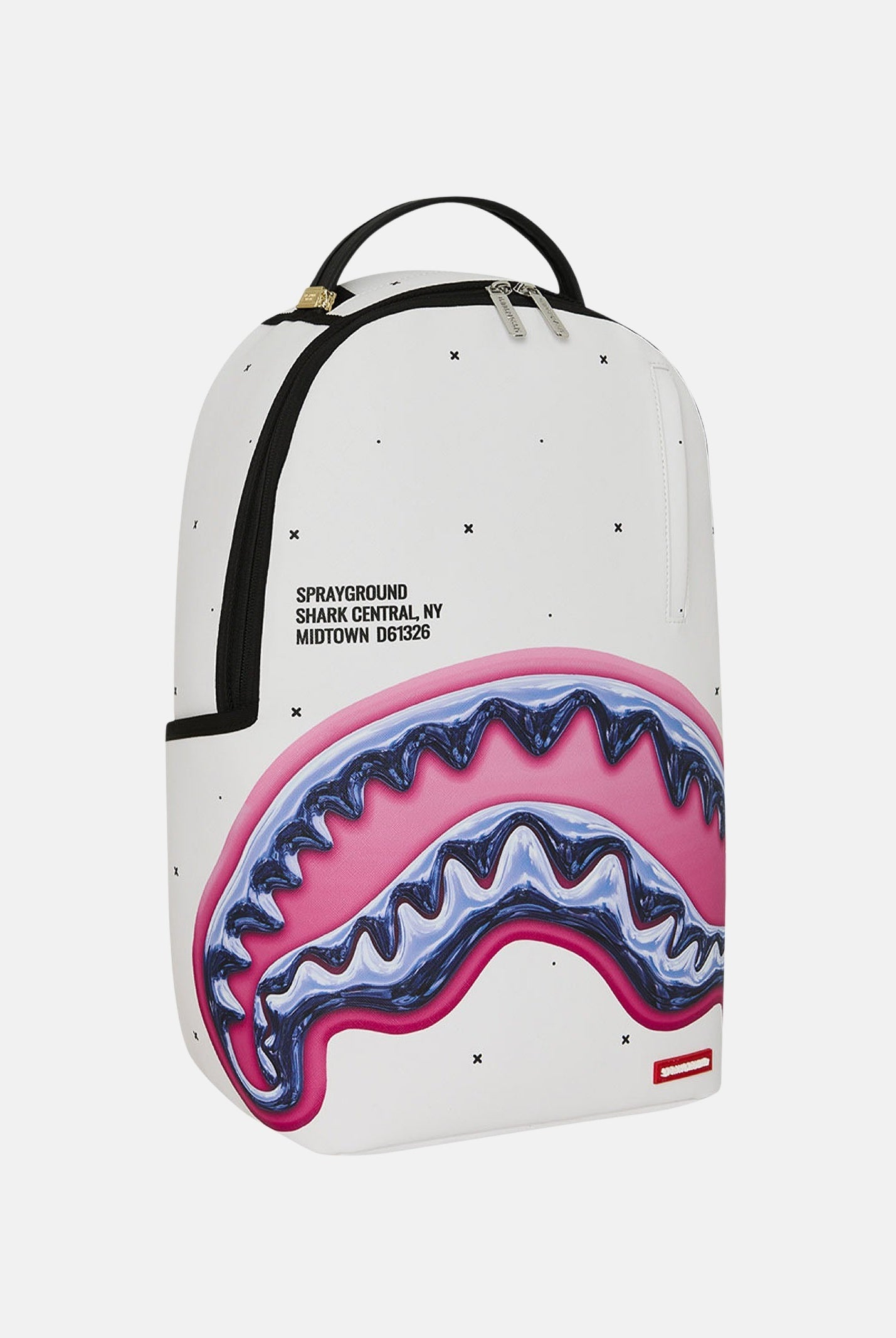 SPRAYGROUND Zaino SHARK bianco per uomo, donna e bambino con stampa grafica squalo e tasche funzionali. 910B8427NSZ . SPRAYGROUND