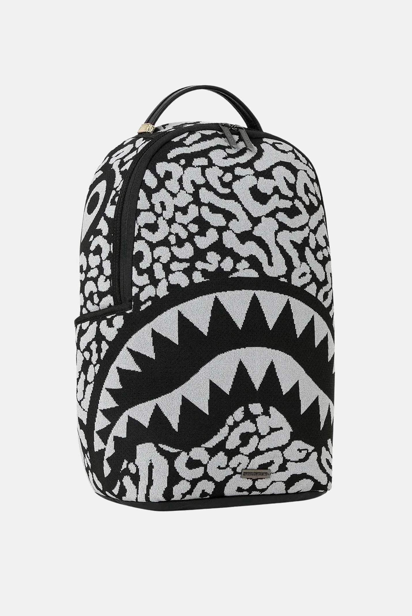 SPRAYGROUND Zaino NOCTURNAL PREDATOR silver-nero per uomo, donna e bambino con fantasia grafica all-over 910B8488NSZ . SPRAYGROUND