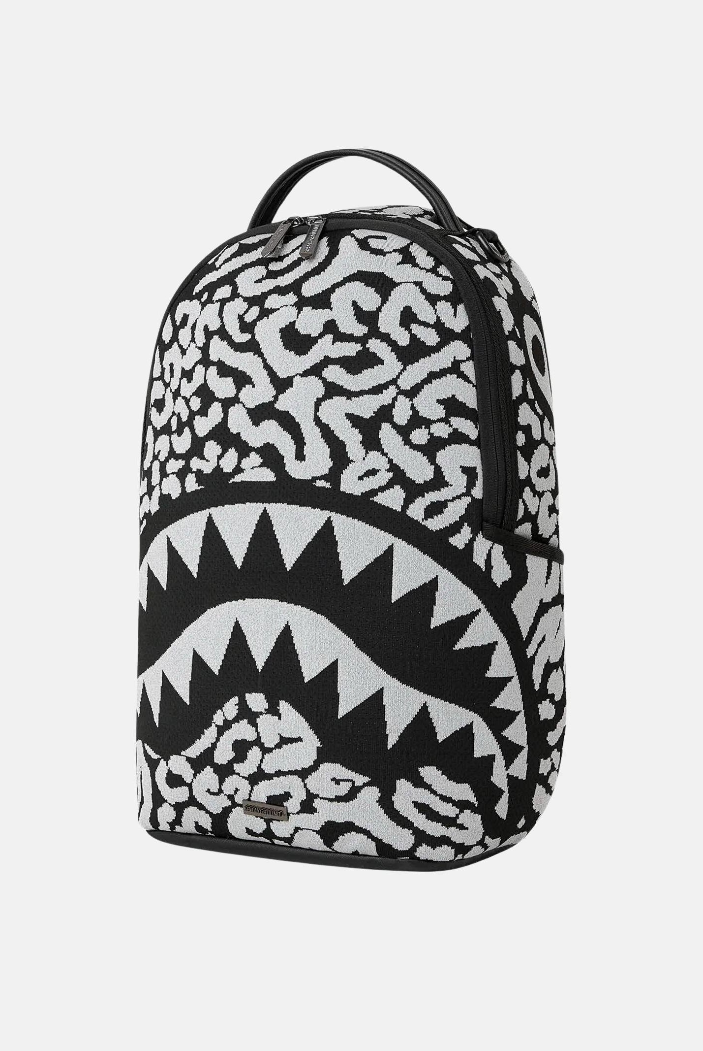 SPRAYGROUND Zaino NOCTURNAL PREDATOR silver-nero per uomo, donna e bambino con fantasia grafica all-over 910B8488NSZ . SPRAYGROUND
