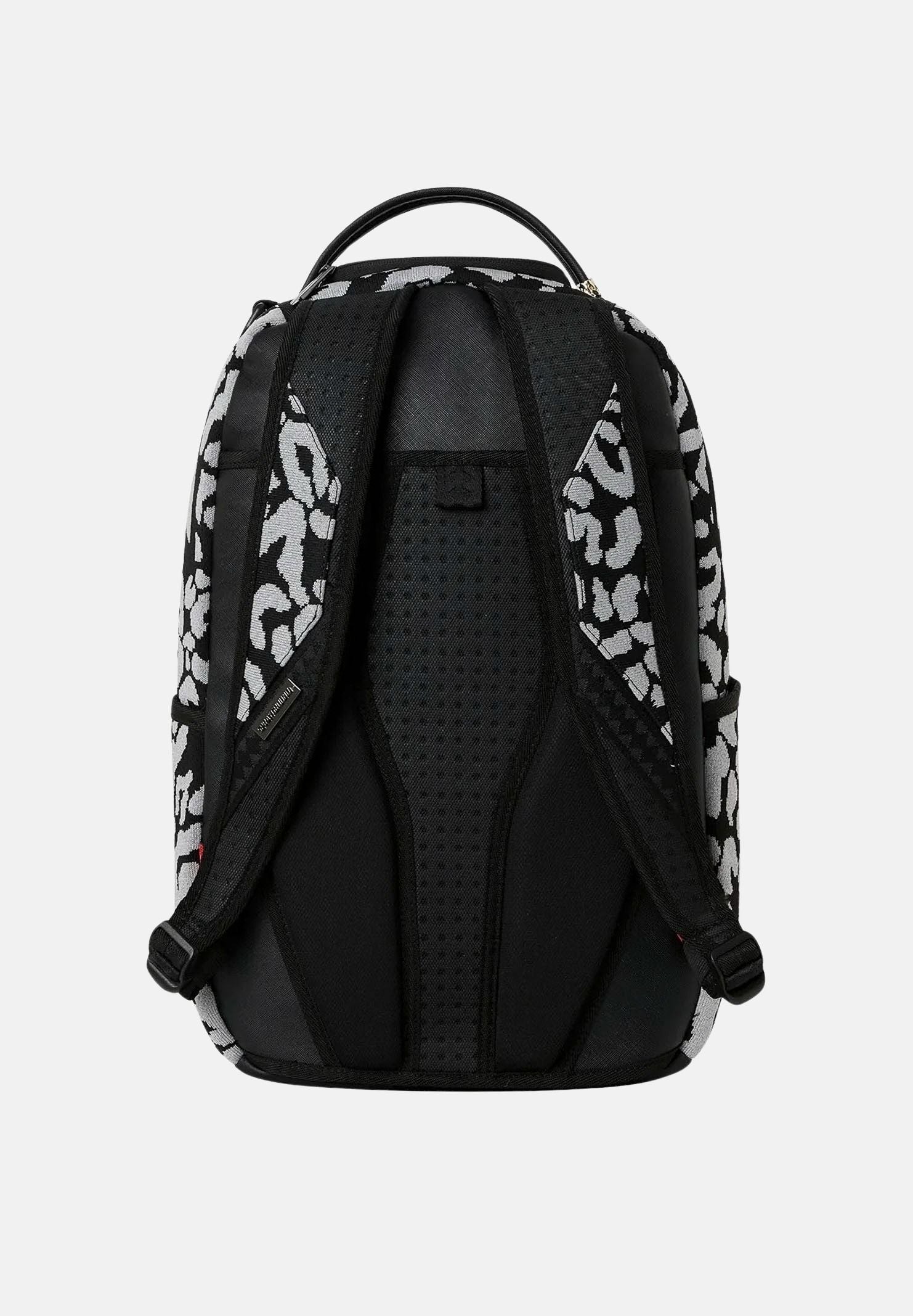 SPRAYGROUND Zaino NOCTURNAL PREDATOR silver-nero per uomo, donna e bambino con fantasia grafica all-over 910B8488NSZ . SPRAYGROUND