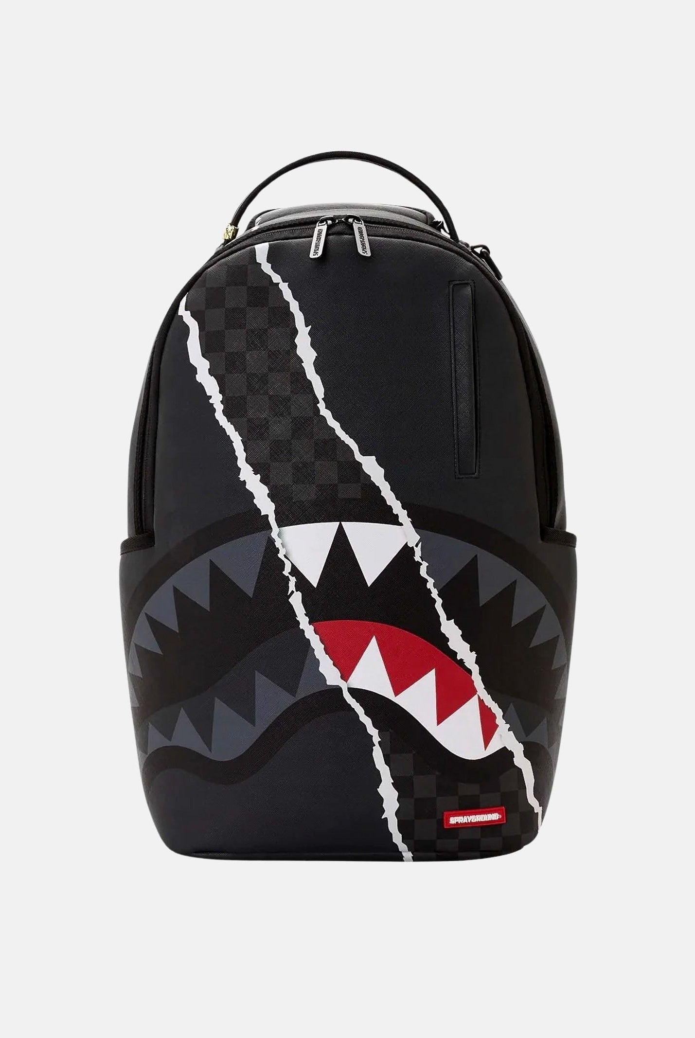 SPRAYGROUND Zaino CENTER RIP REVEALING gray-check nero per uomo, donna e bambino con iconico motivo Shark Mouth 910B8502NSZ . SPRAYGROUND