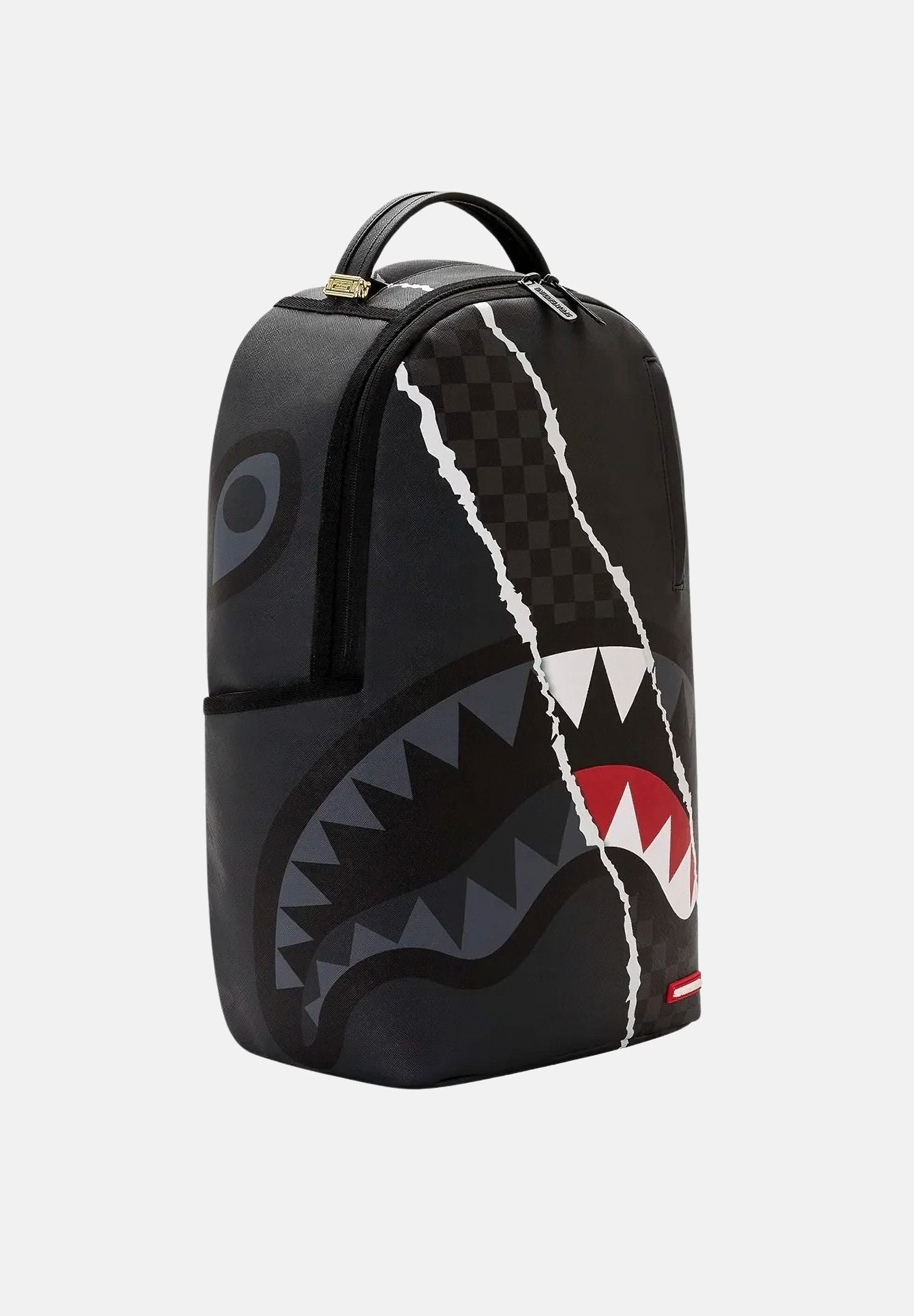 SPRAYGROUND Zaino CENTER RIP REVEALING gray-check nero per uomo, donna e bambino con iconico motivo Shark Mouth 910B8502NSZ . SPRAYGROUND