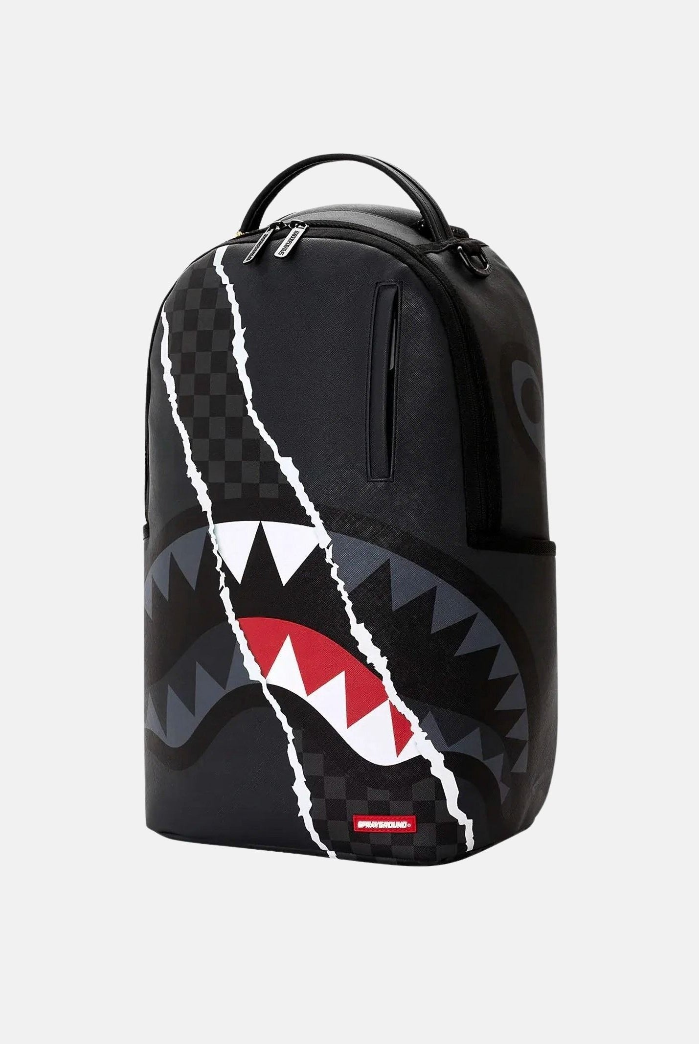 SPRAYGROUND Zaino CENTER RIP REVEALING gray-check nero per uomo, donna e bambino con iconico motivo Shark Mouth 910B8502NSZ . SPRAYGROUND
