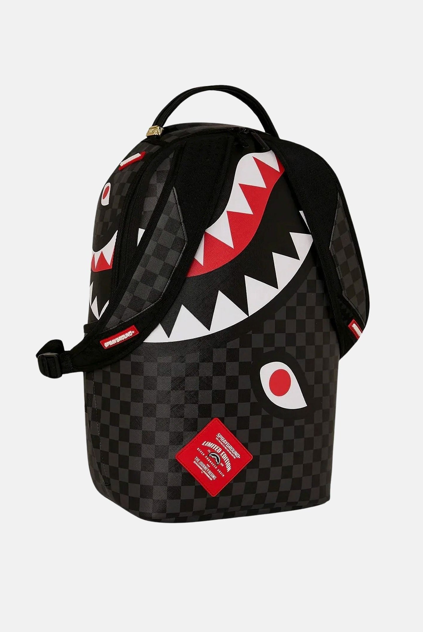 SPRAYGROUND Zaino BAG DONE WRONG nero per uomo, donna e bambino con motivo check tono su tono 910B8551NSZ . SPRAYGROUND
