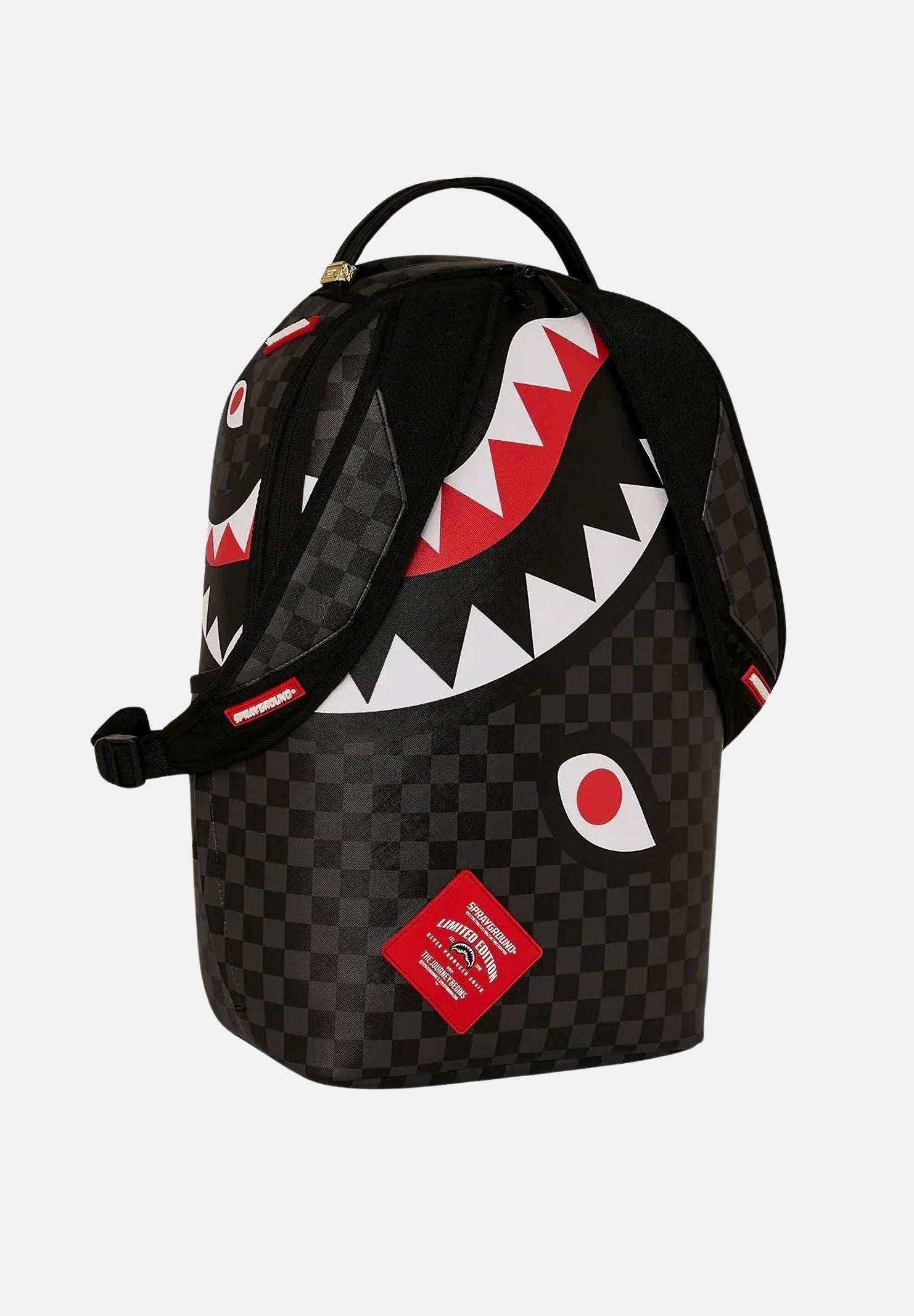 SPRAYGROUND Zaino BAG DONE WRONG nero per uomo, donna e bambino con motivo check tono su tono 910B8551NSZ . SPRAYGROUND