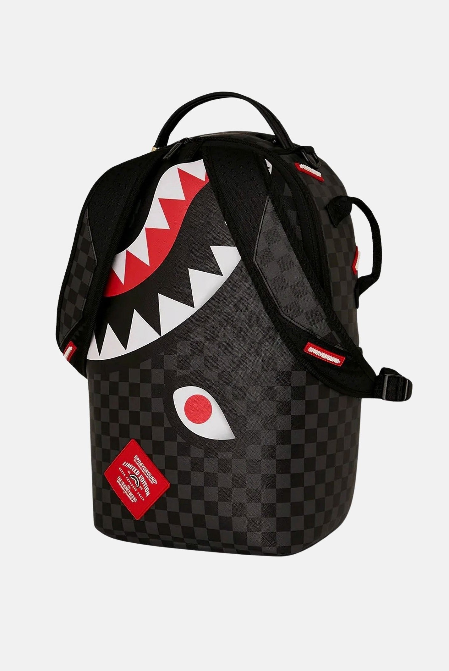 SPRAYGROUND Zaino BAG DONE WRONG nero per uomo, donna e bambino con motivo check tono su tono 910B8551NSZ . SPRAYGROUND