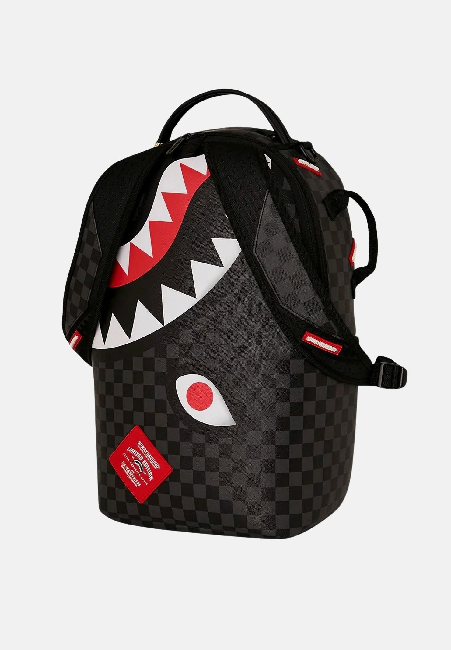 SPRAYGROUND Zaino BAG DONE WRONG nero per uomo, donna e bambino con motivo check tono su tono 910B8551NSZ . SPRAYGROUND