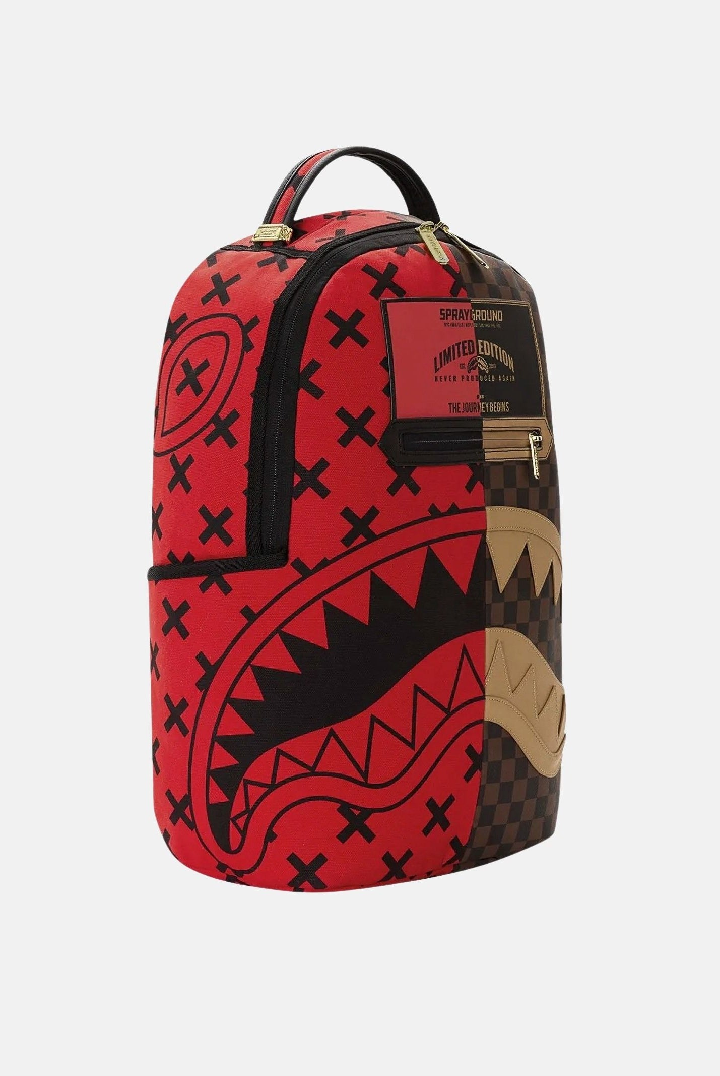 SPRAYGROUND Zaino REVERSE HALF SPLIT multicolor per uomo, donna e bambino con fantasia patchwork, motivo check 910B8570NSZ . SPRAYGROUND