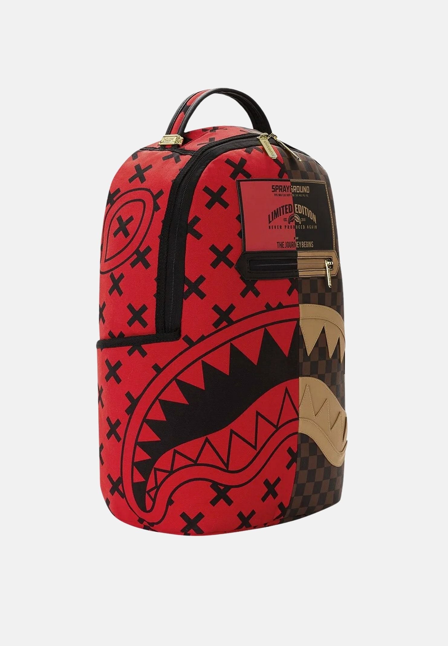 SPRAYGROUND Zaino REVERSE HALF SPLIT multicolor per uomo, donna e bambino con fantasia patchwork, motivo check 910B8570NSZ . SPRAYGROUND