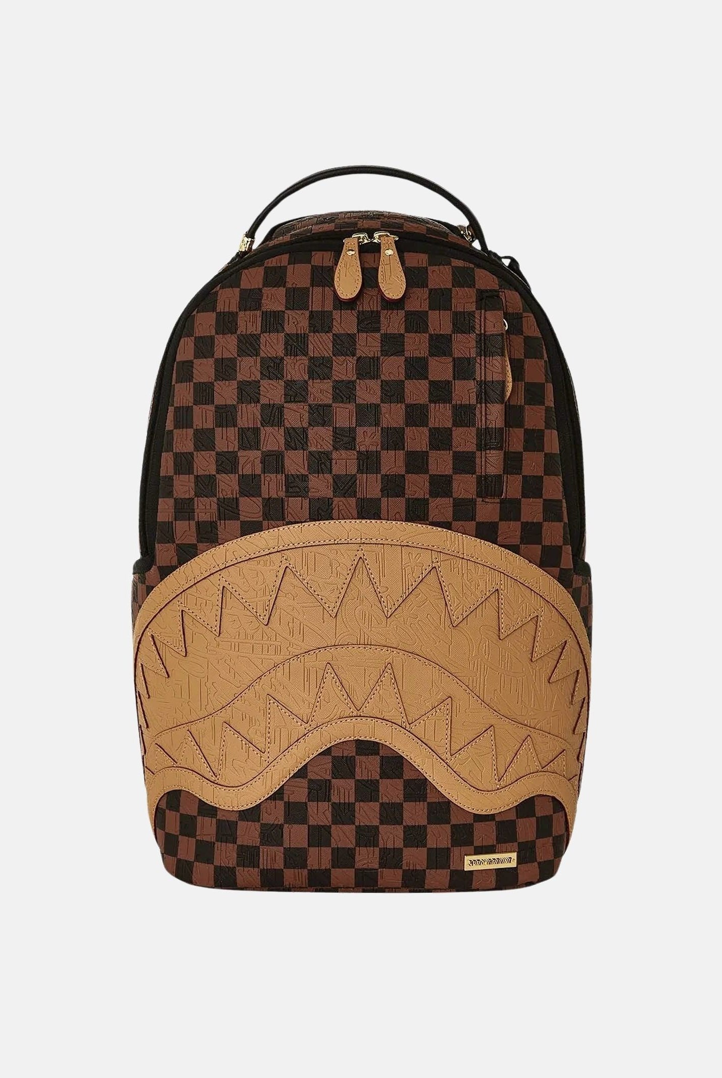 SPRAYGROUND Zaino EMBOSSED CHECK marrone-cammello per uomo, donna e bambino con fantasia check 910B8592NSZ . SPRAYGROUND