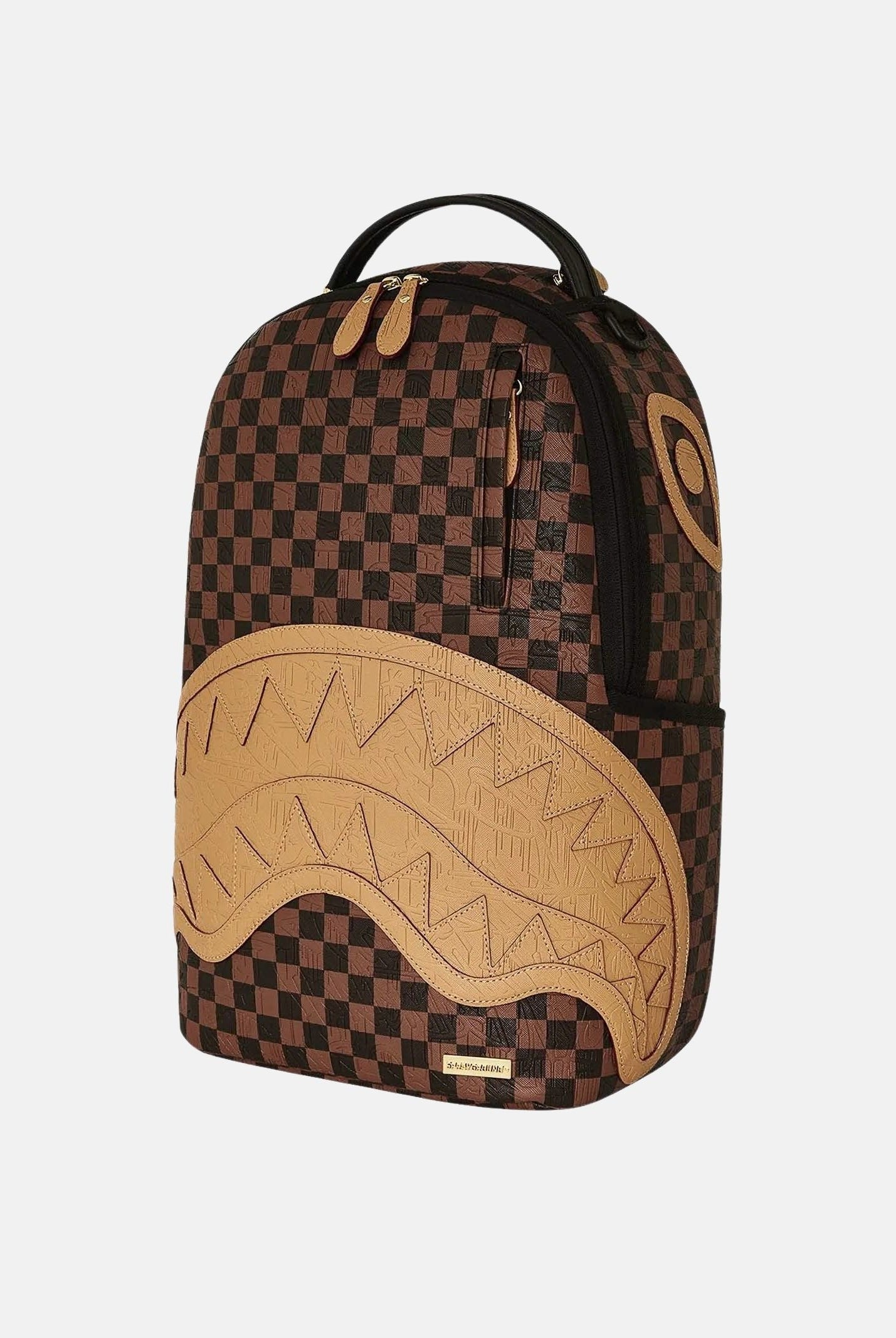SPRAYGROUND Zaino EMBOSSED CHECK marrone-cammello per uomo, donna e bambino con fantasia check 910B8592NSZ . SPRAYGROUND