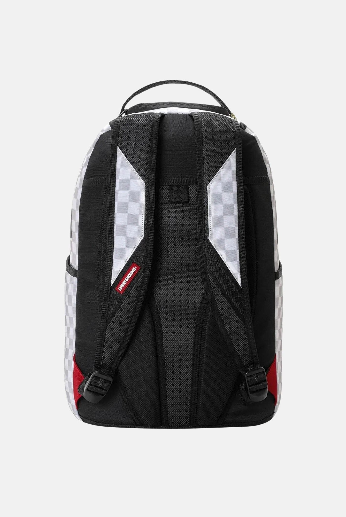 SPRAYGROUND Zaino SHARKS IN PARIS 3D EFFECT white-light bianco per uomo, donna e bambino con fantasia check 910B8623NSZ . SPRAYGROUND