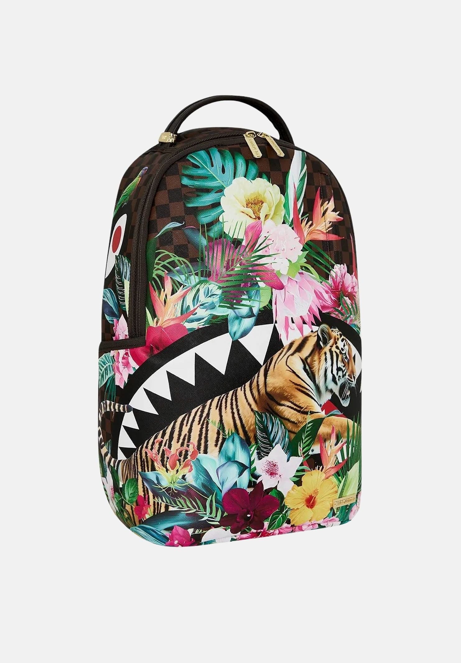 SPRAYGROUND Zaino FLOWERING JUNGLE SHARK multicolor per uomo, donna e bambino con fantasia jungle floreale 910B8626NSZ . SPRAYGROUND