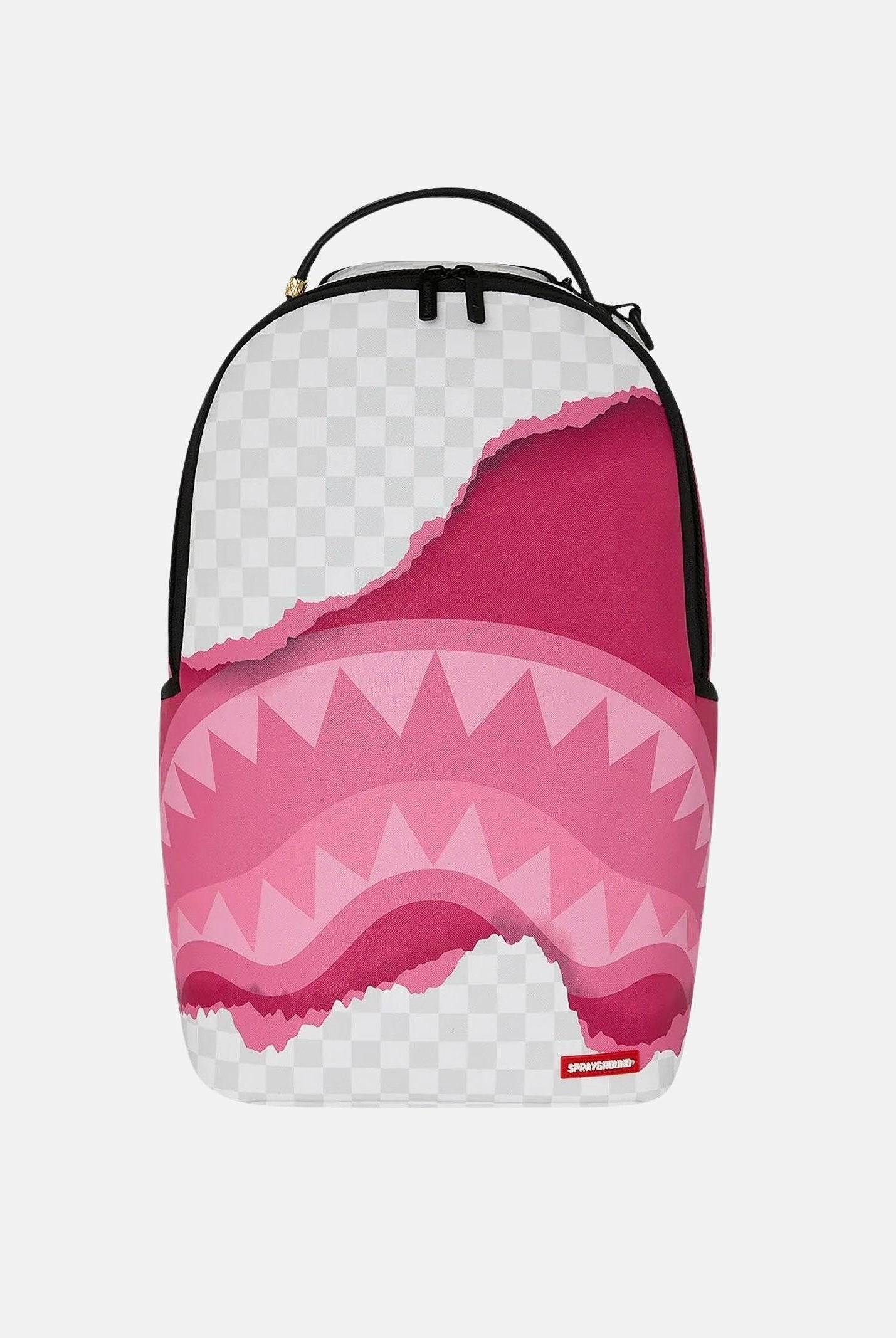 SPRAYGROUND Zaino 3D CHECK BACKPACK rosa-silver per uomo, donna e bambino con fantasia check tono su tono 910B8685NSZ . SPRAYGROUND
