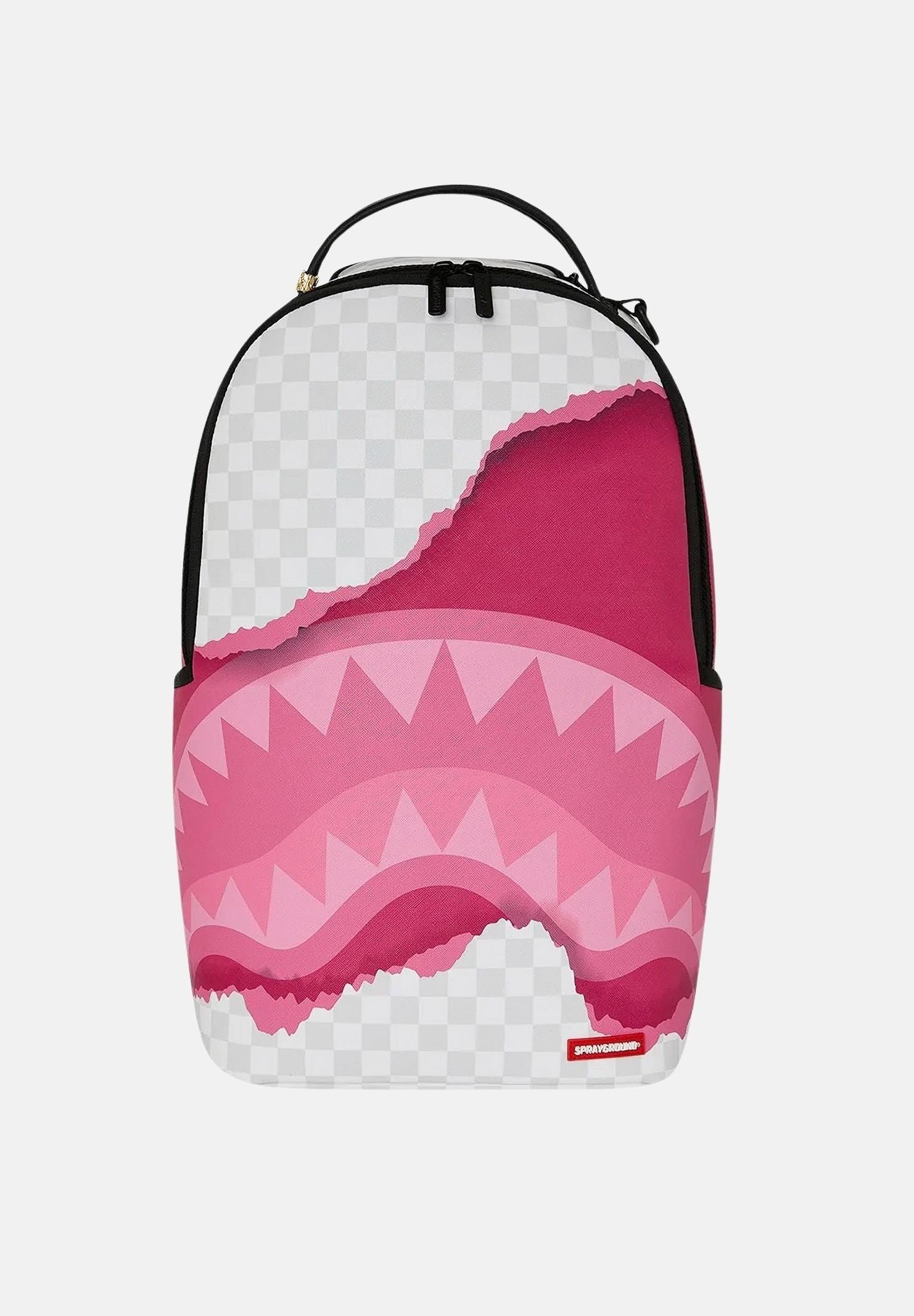 SPRAYGROUND Zaino 3D CHECK BACKPACK rosa-silver per uomo, donna e bambino con fantasia check tono su tono 910B8685NSZ . SPRAYGROUND