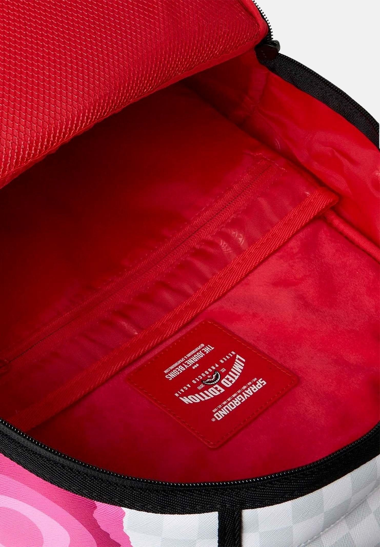 SPRAYGROUND Zaino 3D CHECK BACKPACK rosa-silver per uomo, donna e bambino con fantasia check tono su tono 910B8685NSZ . SPRAYGROUND